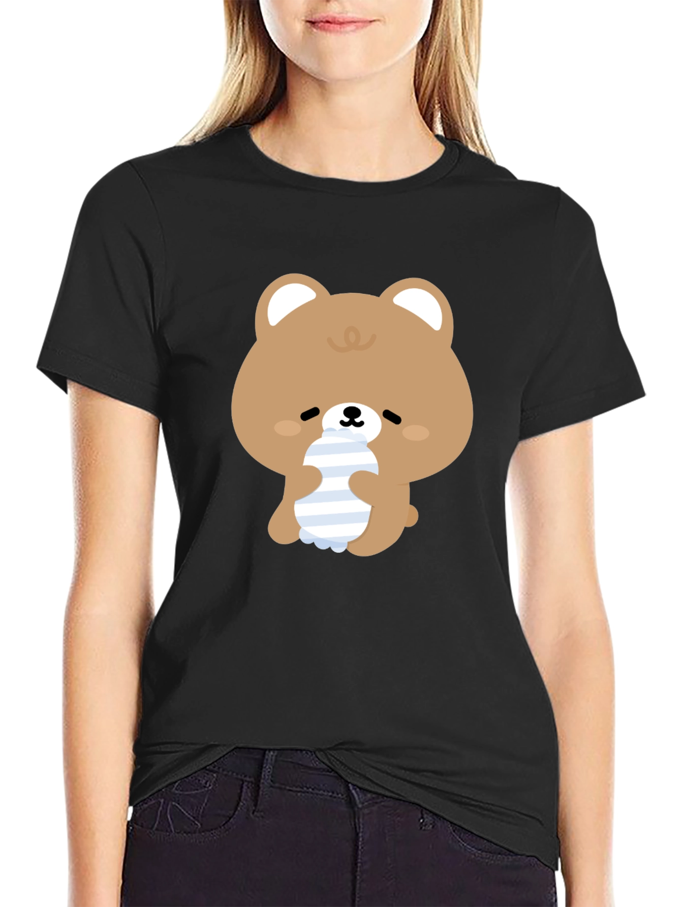 Cute Bear Graphic Tee - Soft & Stylish