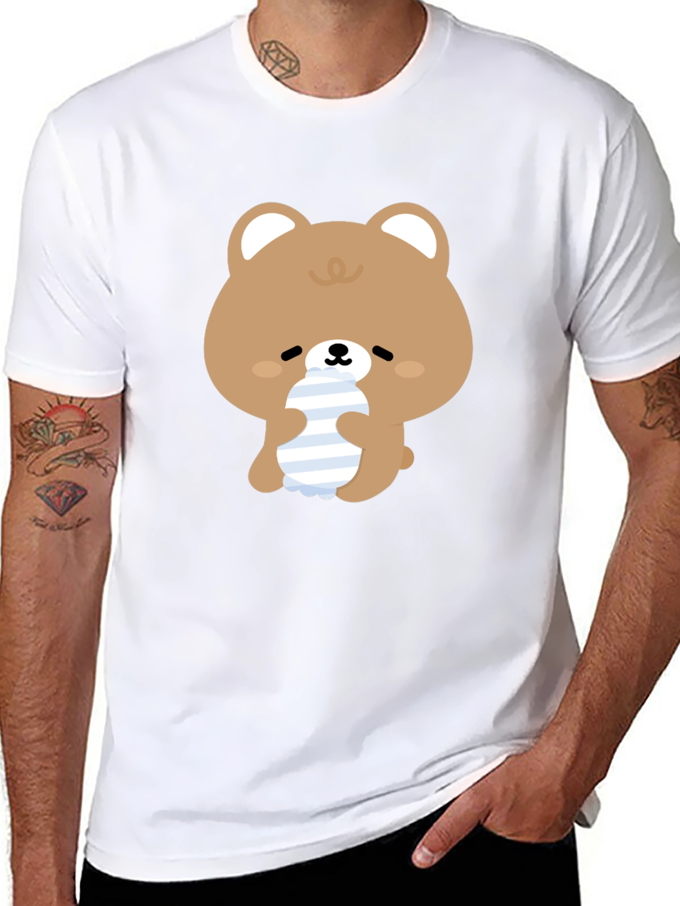 Cute Bear Graphic Tee - Soft & Stylish