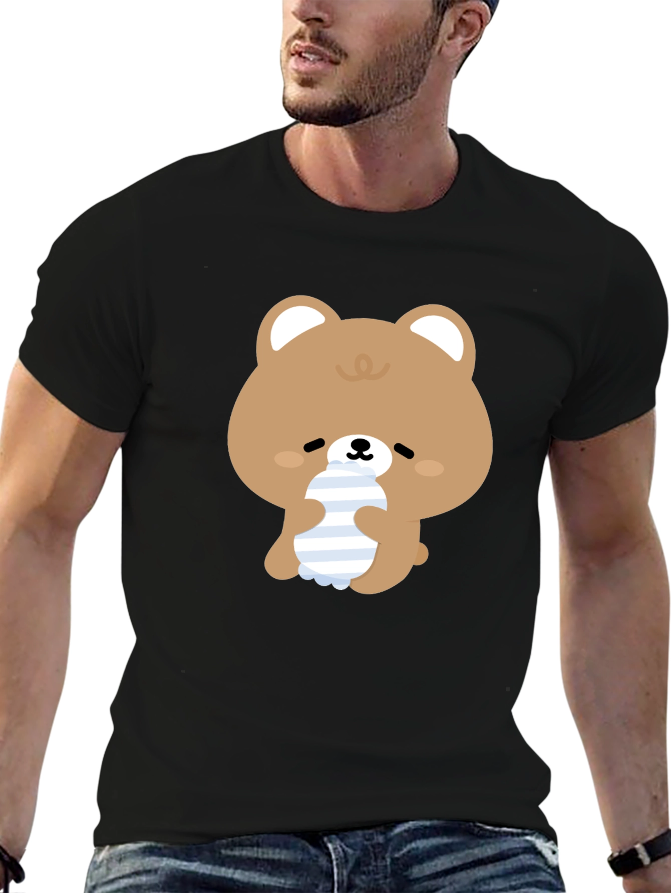 Cute Bear Graphic Tee - Soft & Stylish