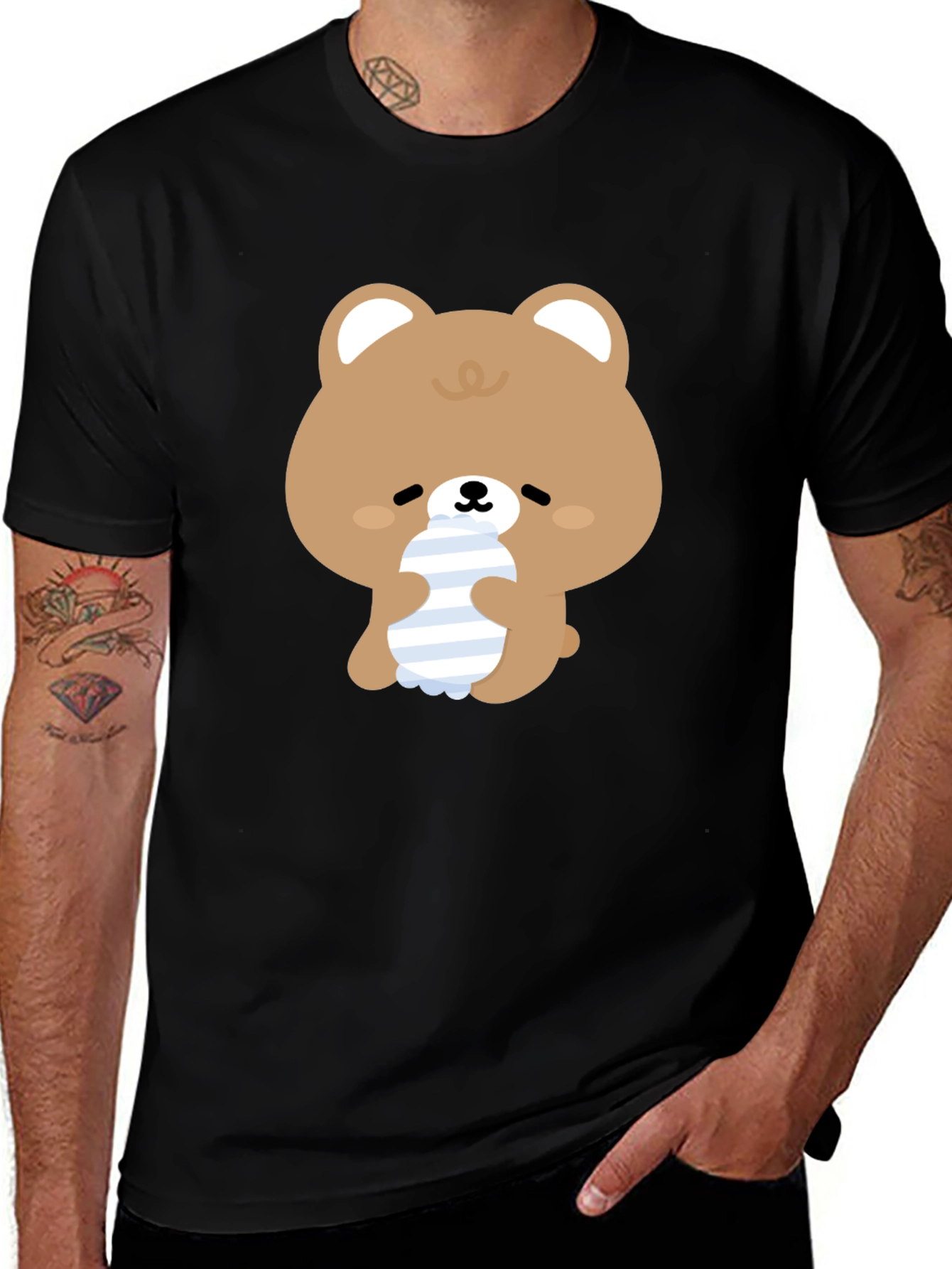 Cute Bear Graphic Tee - Soft & Stylish