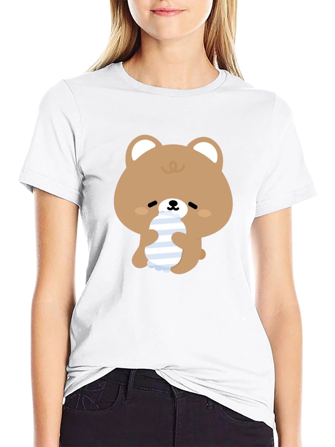 Cute Bear Graphic Tee - Soft & Stylish