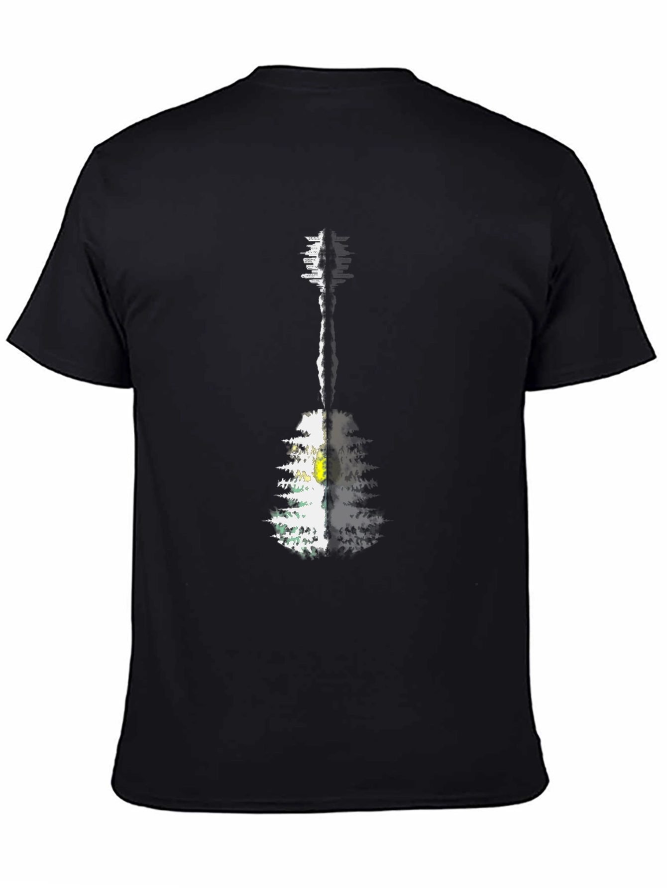 Guitar Forest Graphic Tee - Mens Black T-Shirt