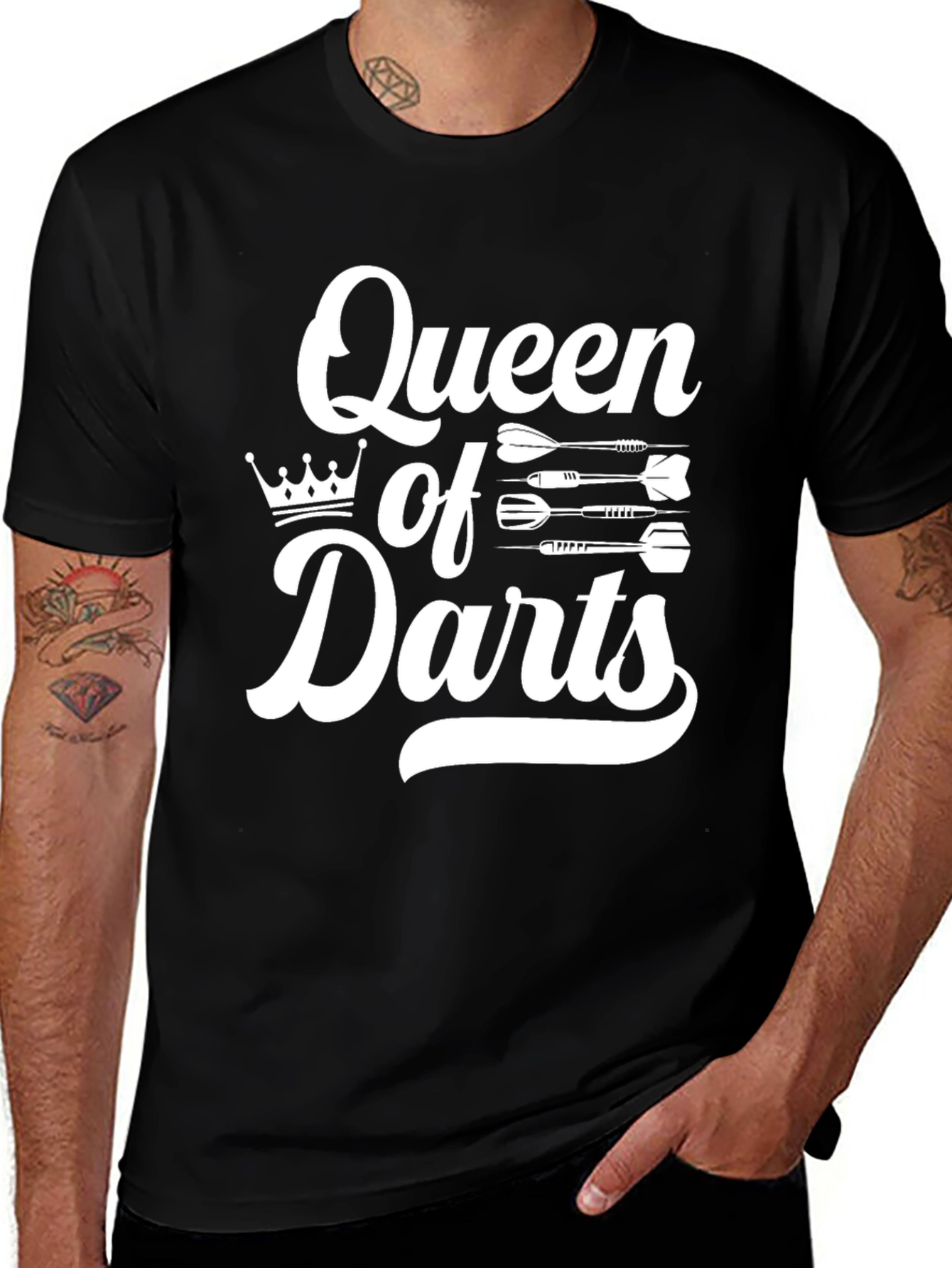 Queen of Darts Graphic T-Shirt - Dart Player Apparel