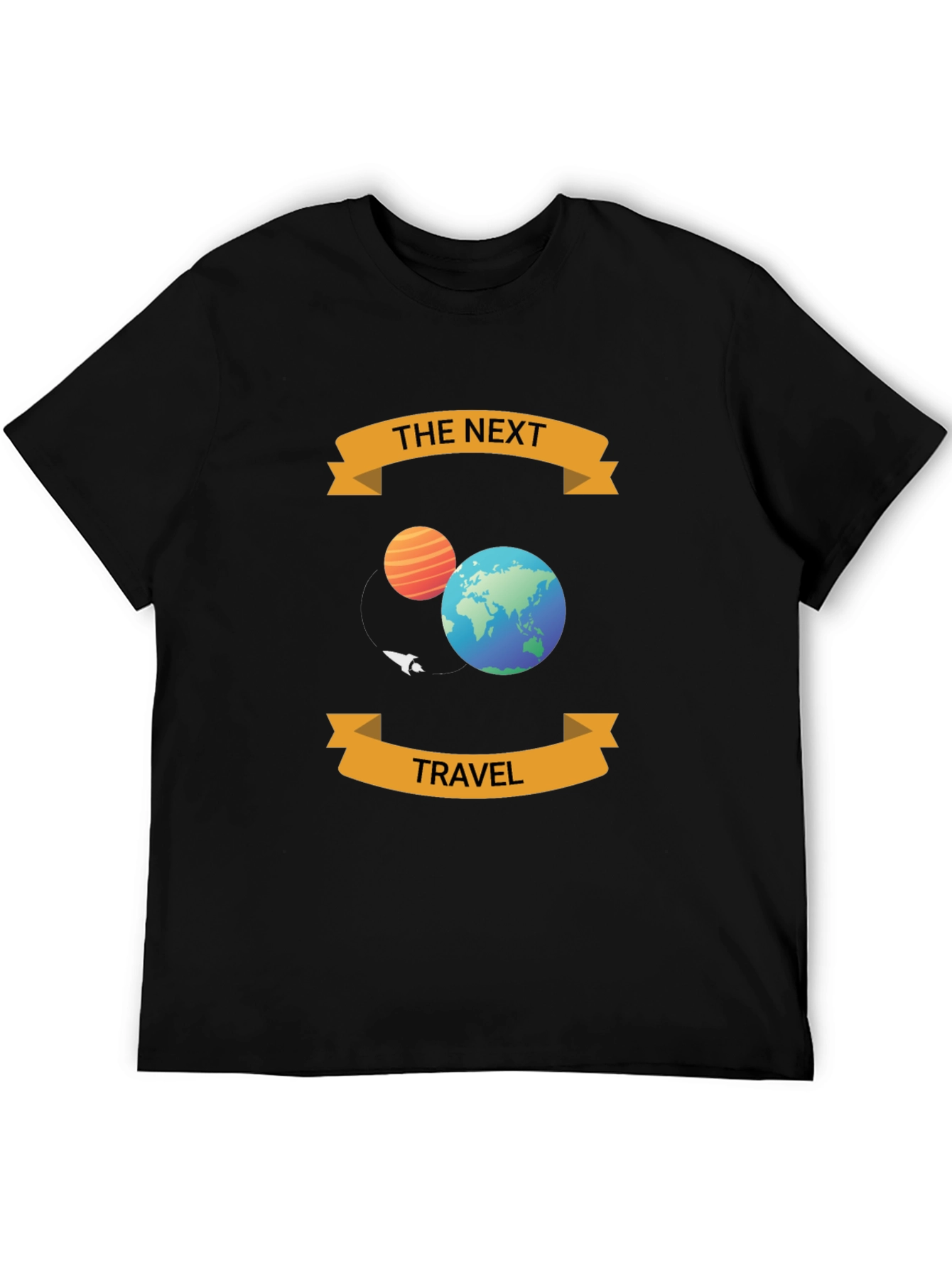 The Next Travel Black T-Shirt - Space Adventure Tee