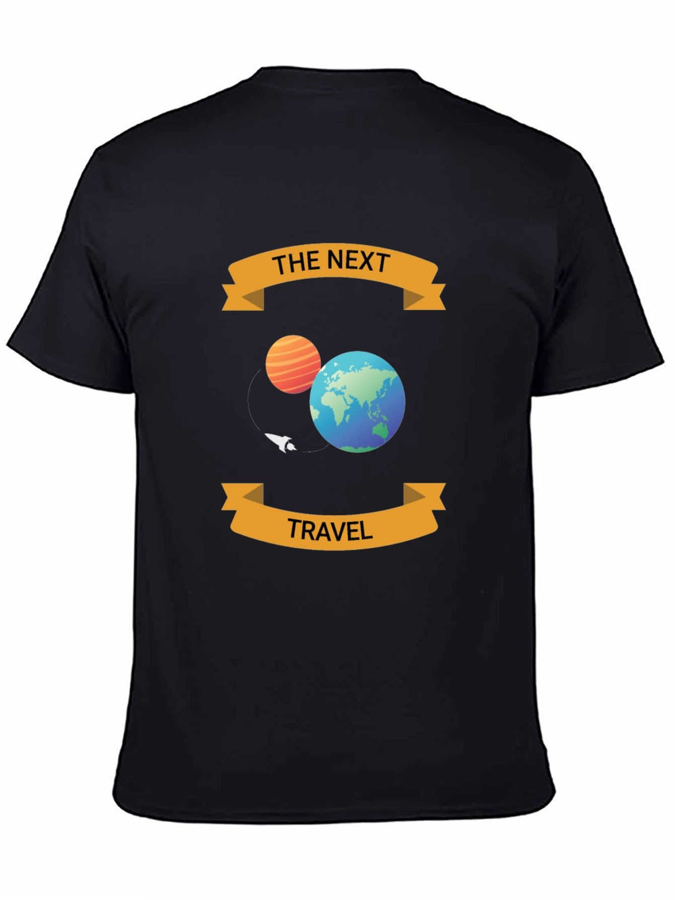 The Next Travel Black T-Shirt - Space Adventure Tee