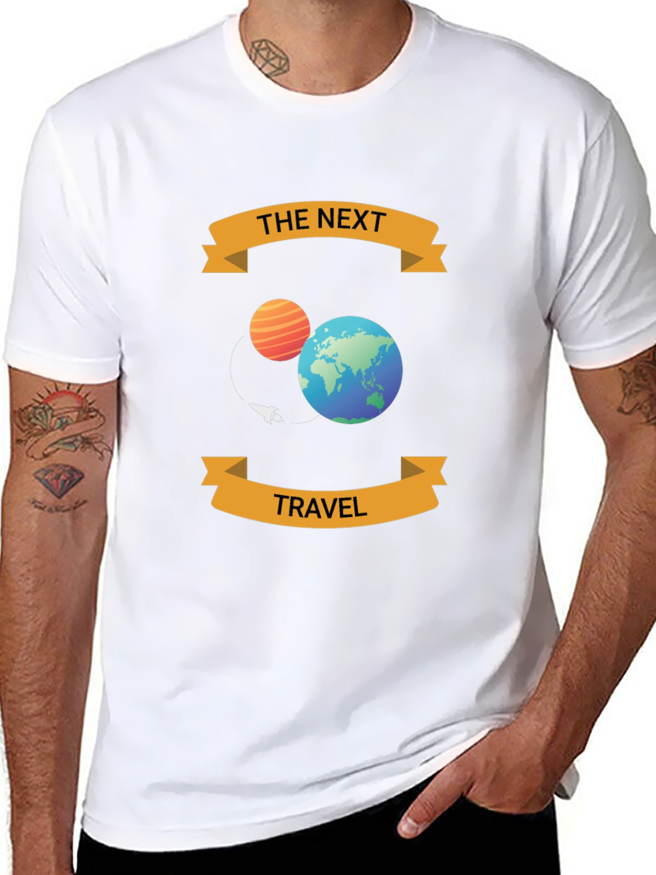 The Next Travel Black T-Shirt - Space Adventure Tee