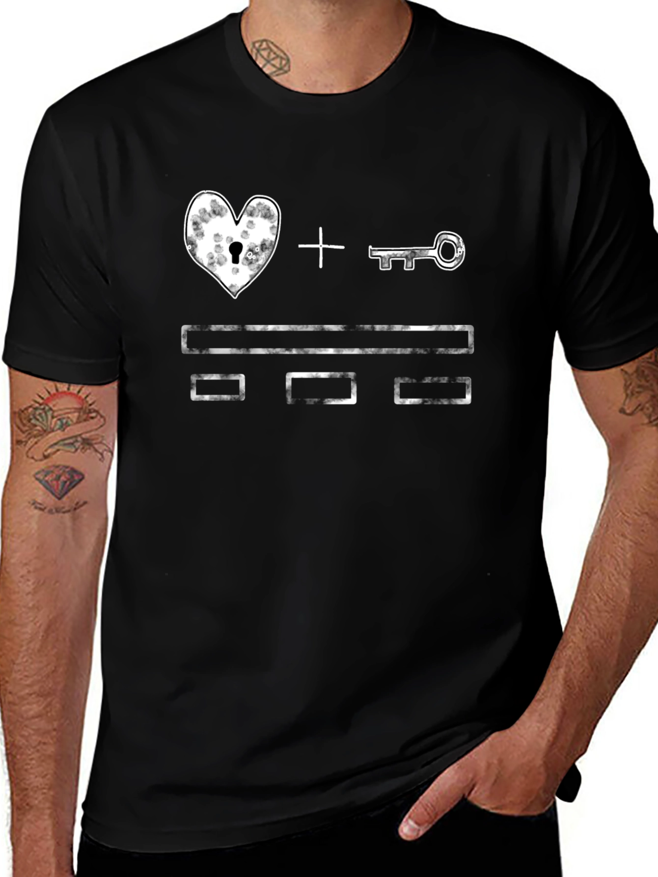 Heart and Key Graphic Tee