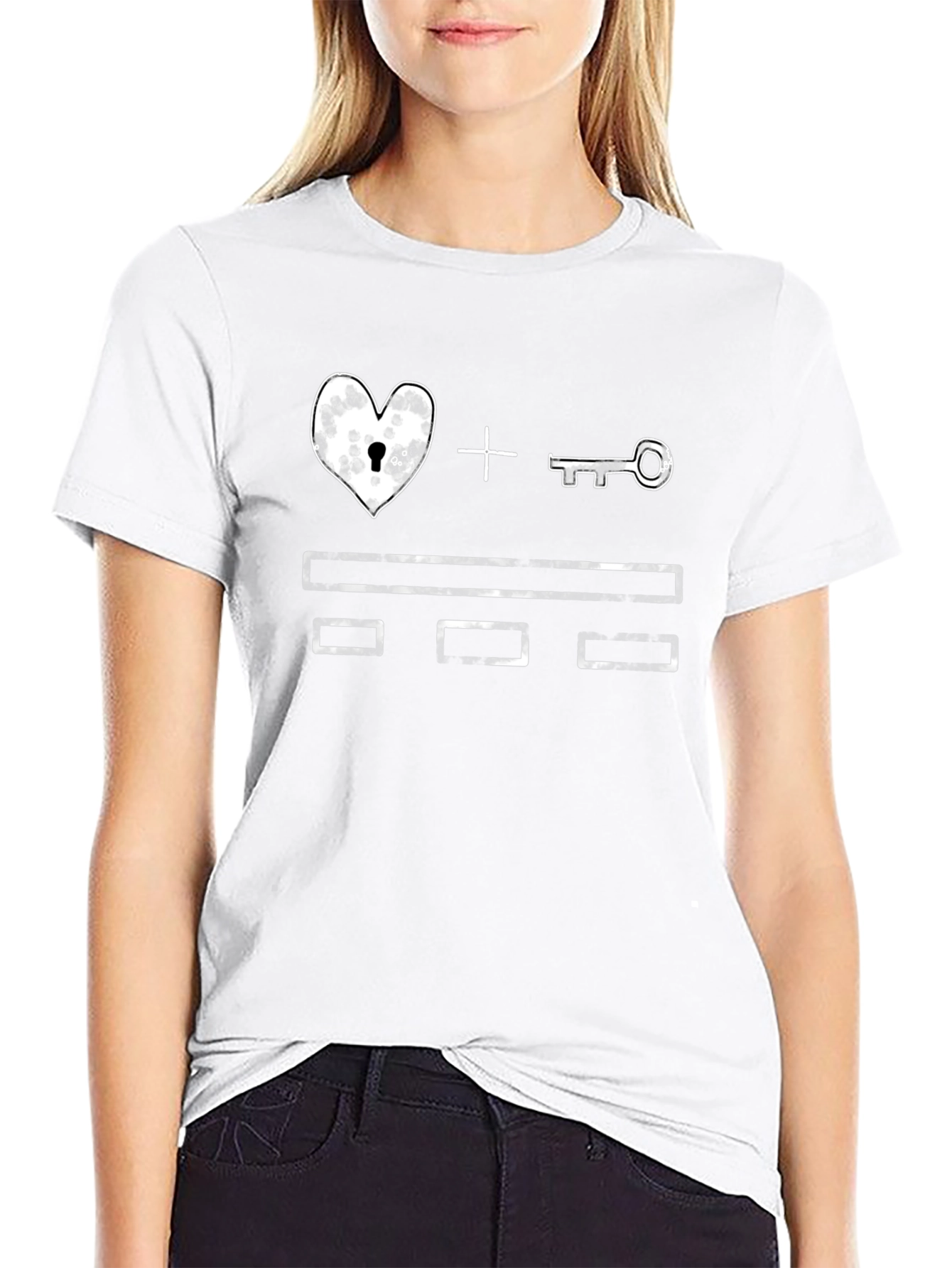 Heart and Key Graphic Tee