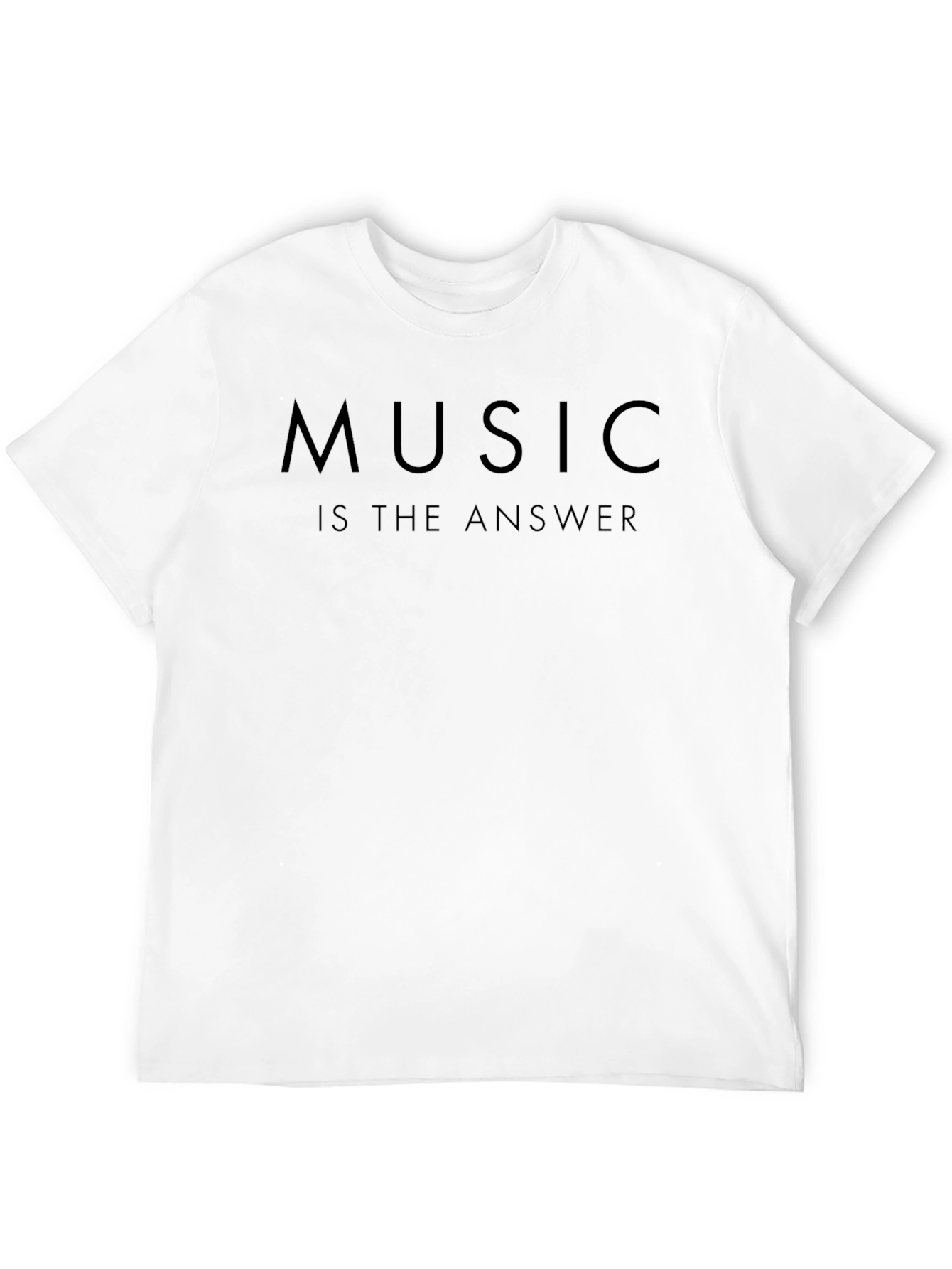 Music Is The Answer Black Crewneck T-Shirt