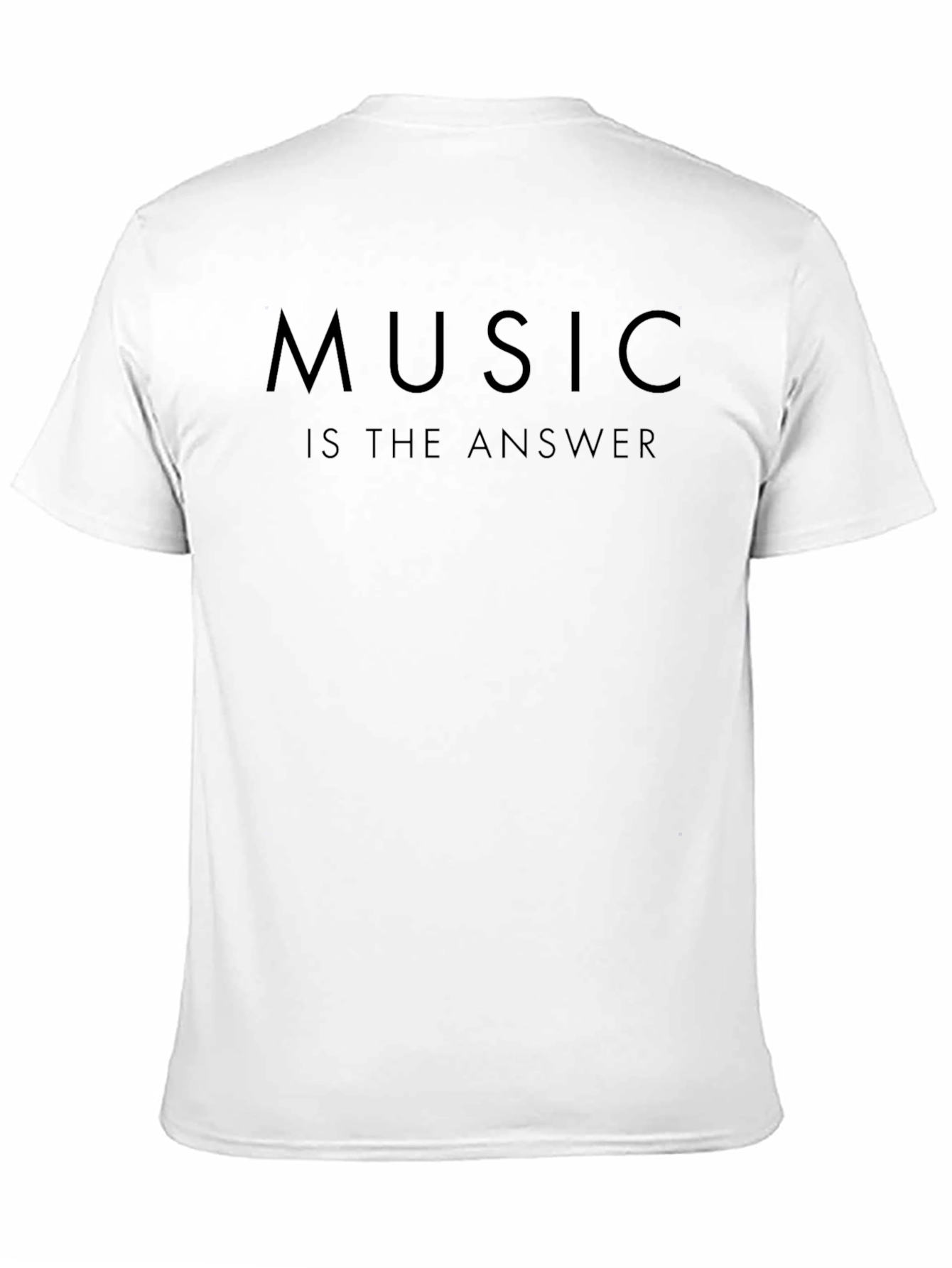 Music Is The Answer Black Crewneck T-Shirt