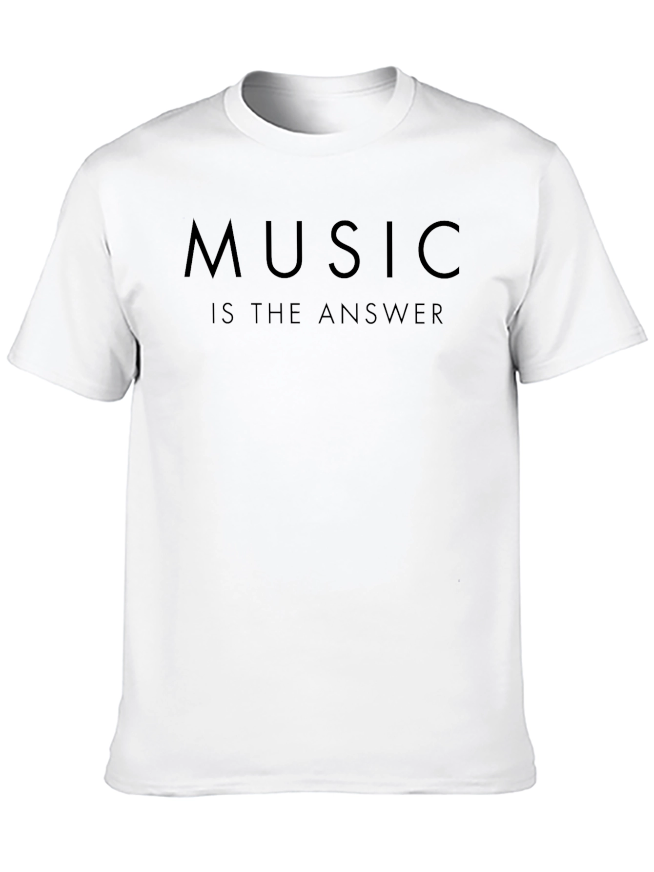 Music Is The Answer Black Crewneck T-Shirt