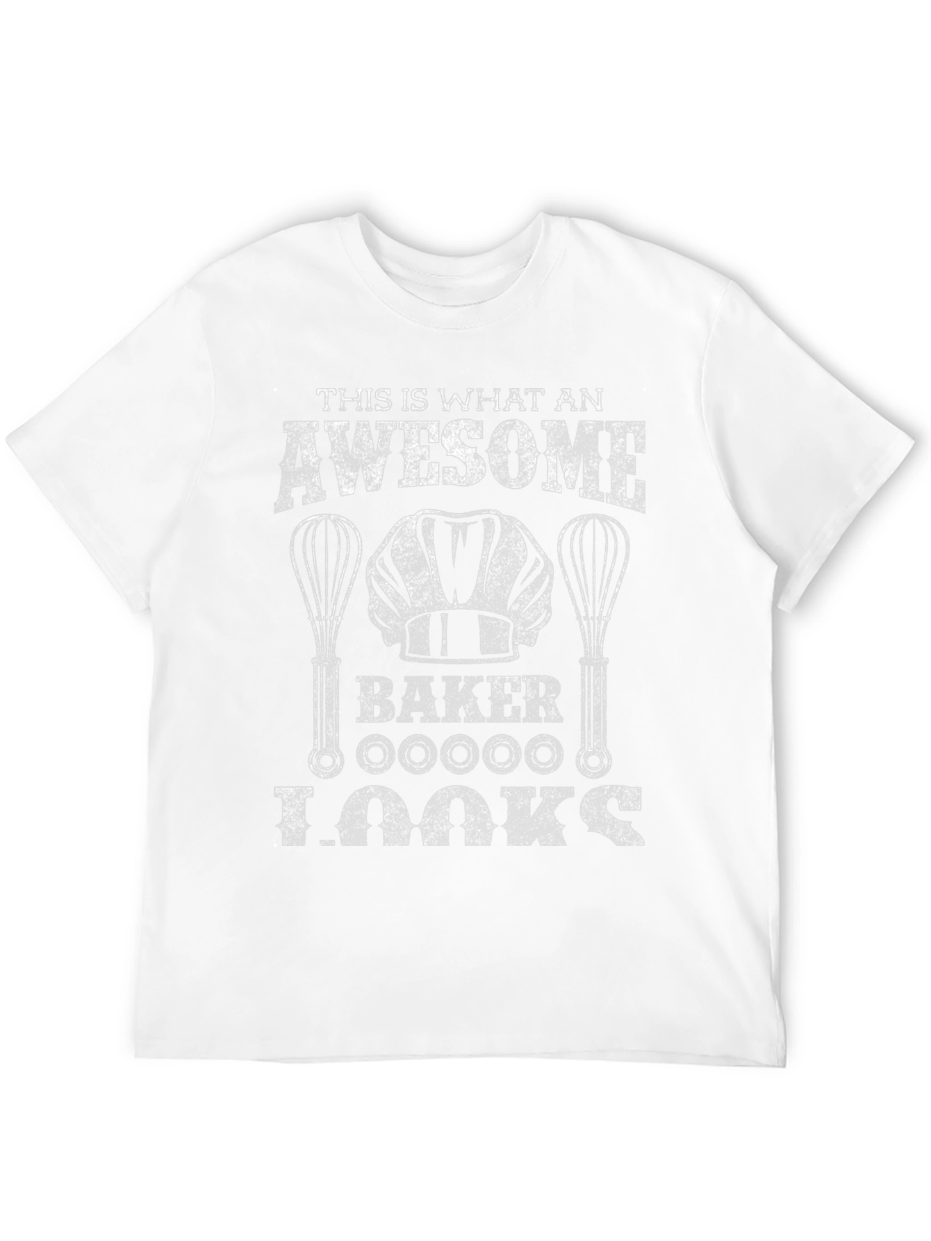 Awesome Baker T-Shirt: Chef Hat & Whisk Design