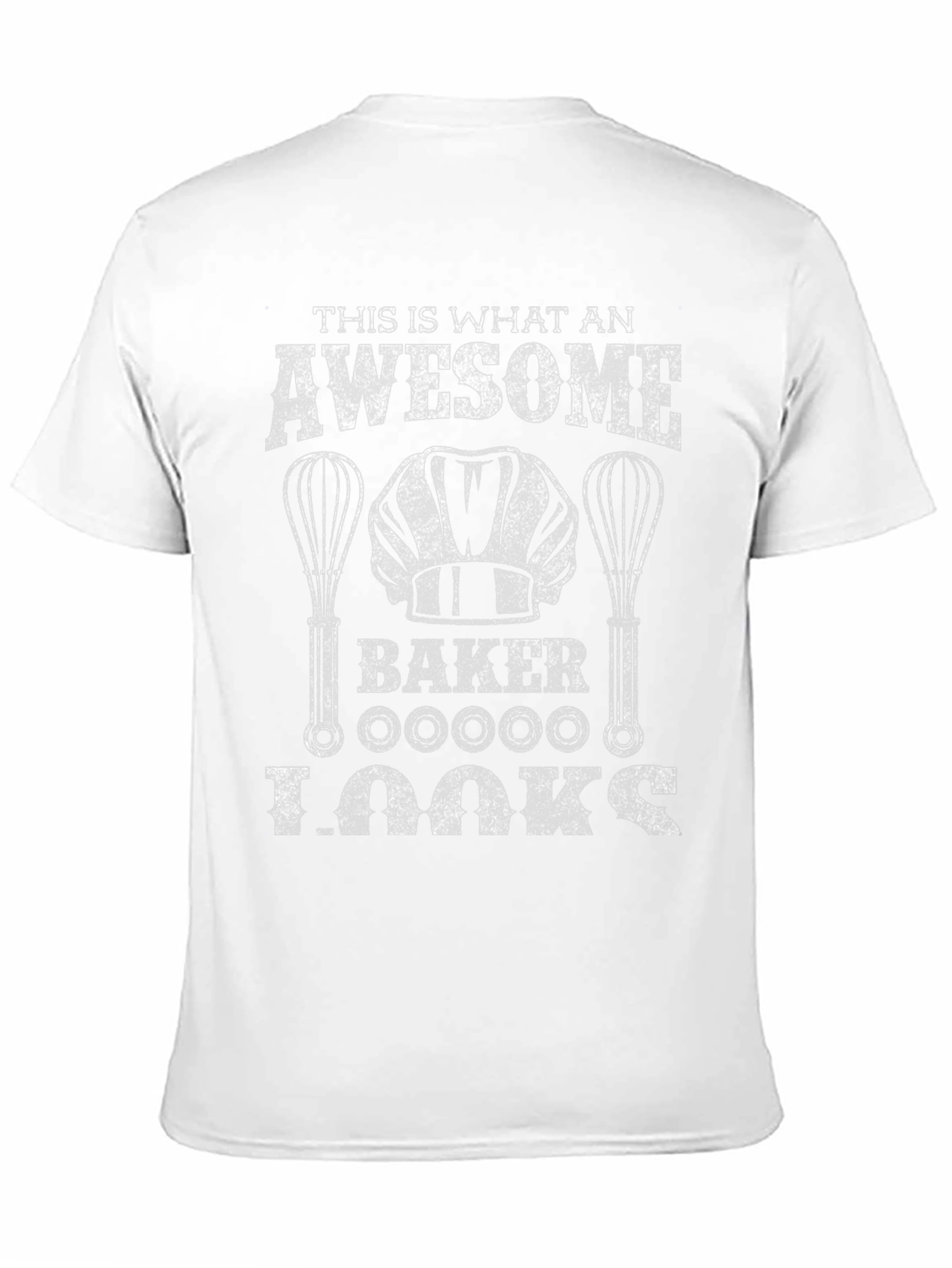 Awesome Baker T-Shirt: Chef Hat & Whisk Design