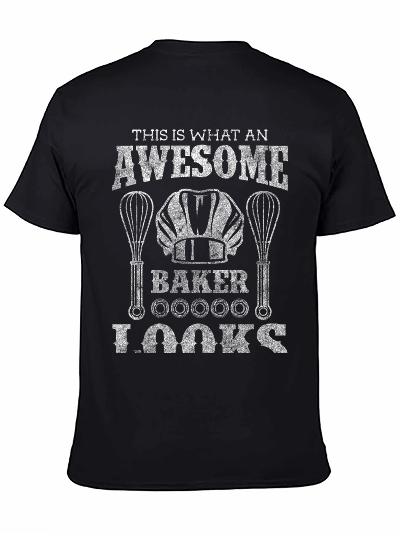 Awesome Baker T-Shirt: Chef Hat & Whisk Design
