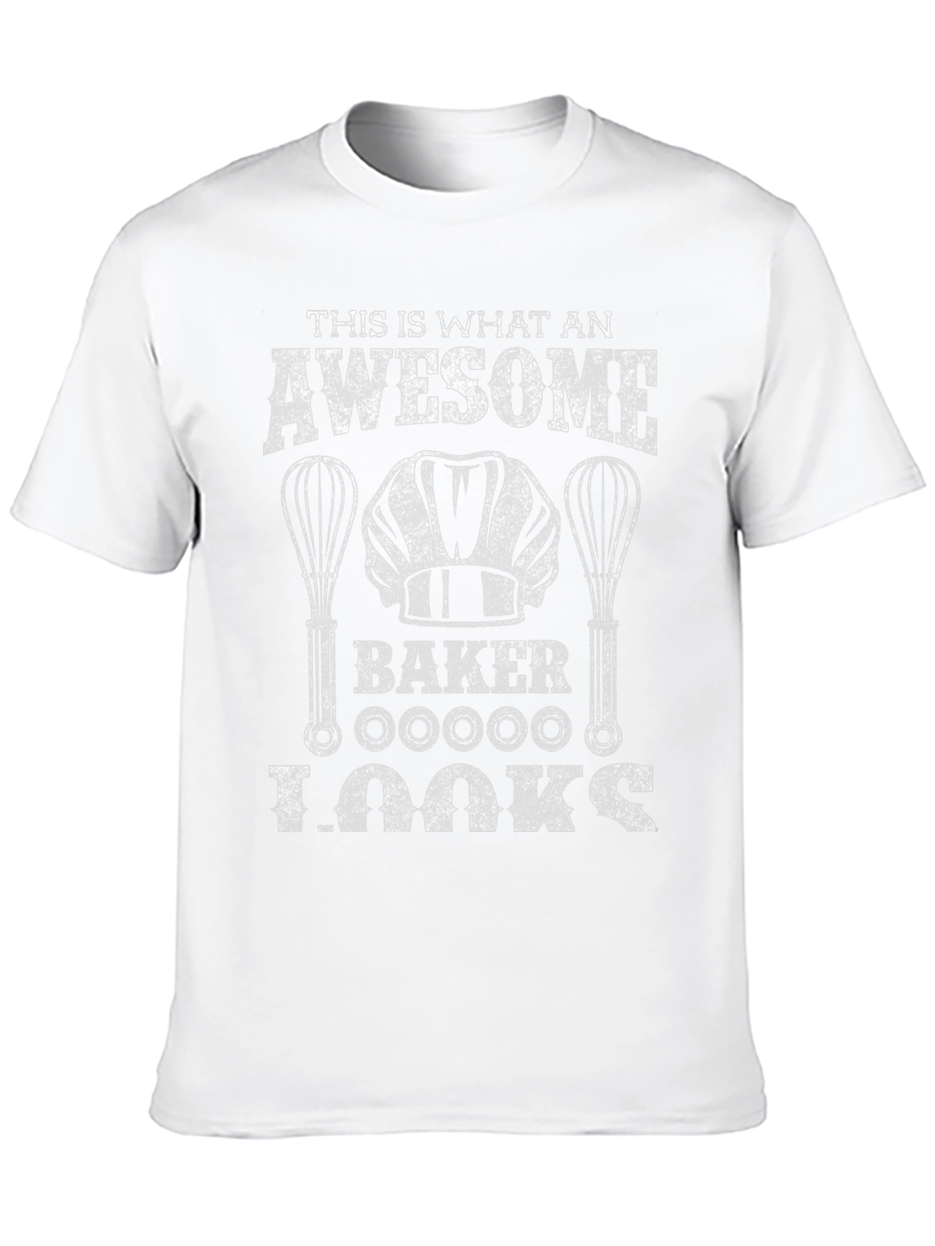 Awesome Baker T-Shirt: Chef Hat & Whisk Design