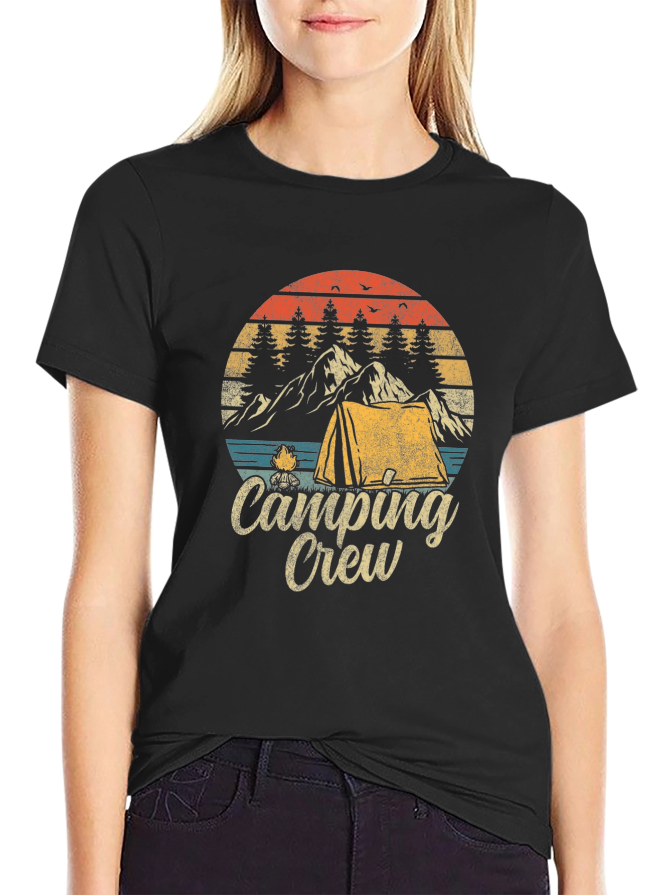Camping Crew Graphic T-Shirt - Outdoor Adventure Tee