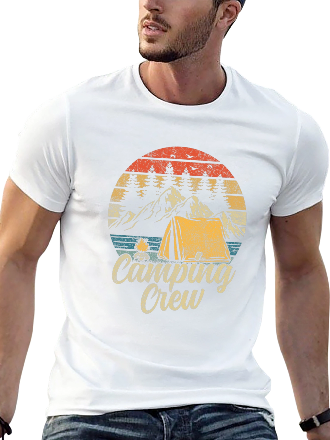 Camping Crew Graphic T-Shirt - Outdoor Adventure Tee