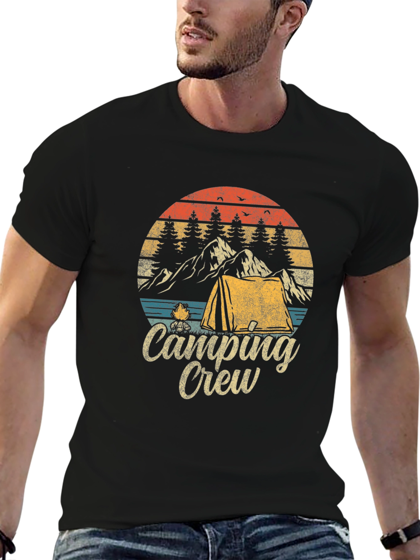 Camping Crew Graphic T-Shirt - Outdoor Adventure Tee
