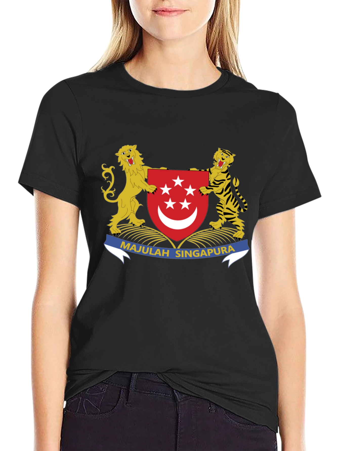 Singapore Coat of Arms T-Shirt - Majulah Singapura!