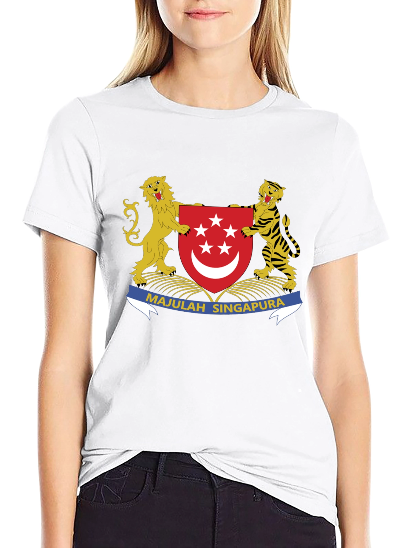 Singapore Coat of Arms T-Shirt - Majulah Singapura!