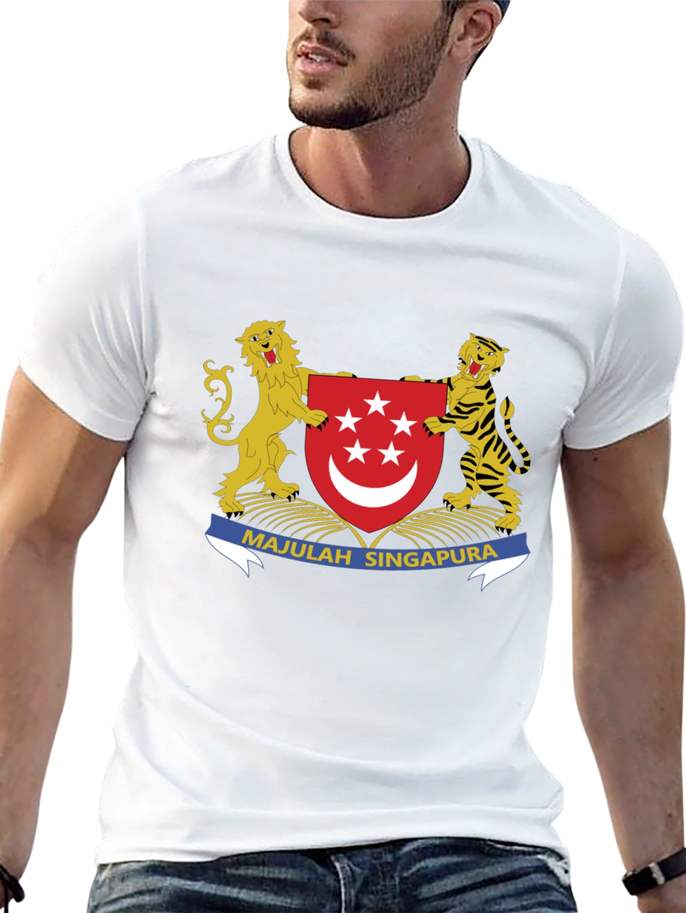 Singapore Coat of Arms T-Shirt - Majulah Singapura!