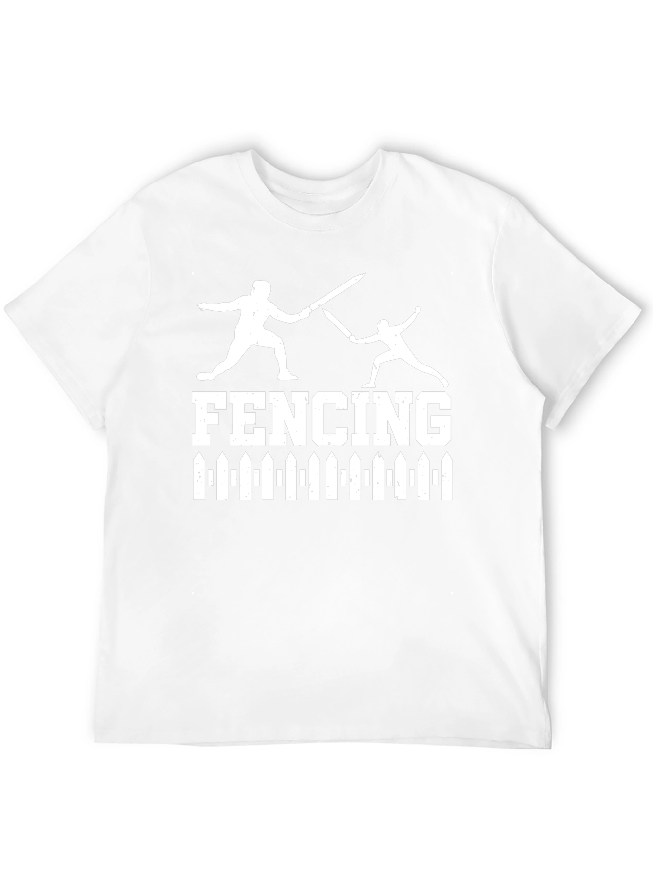 Fencing Graphic Tee - Black Cotton Fencing Design T-Shirt