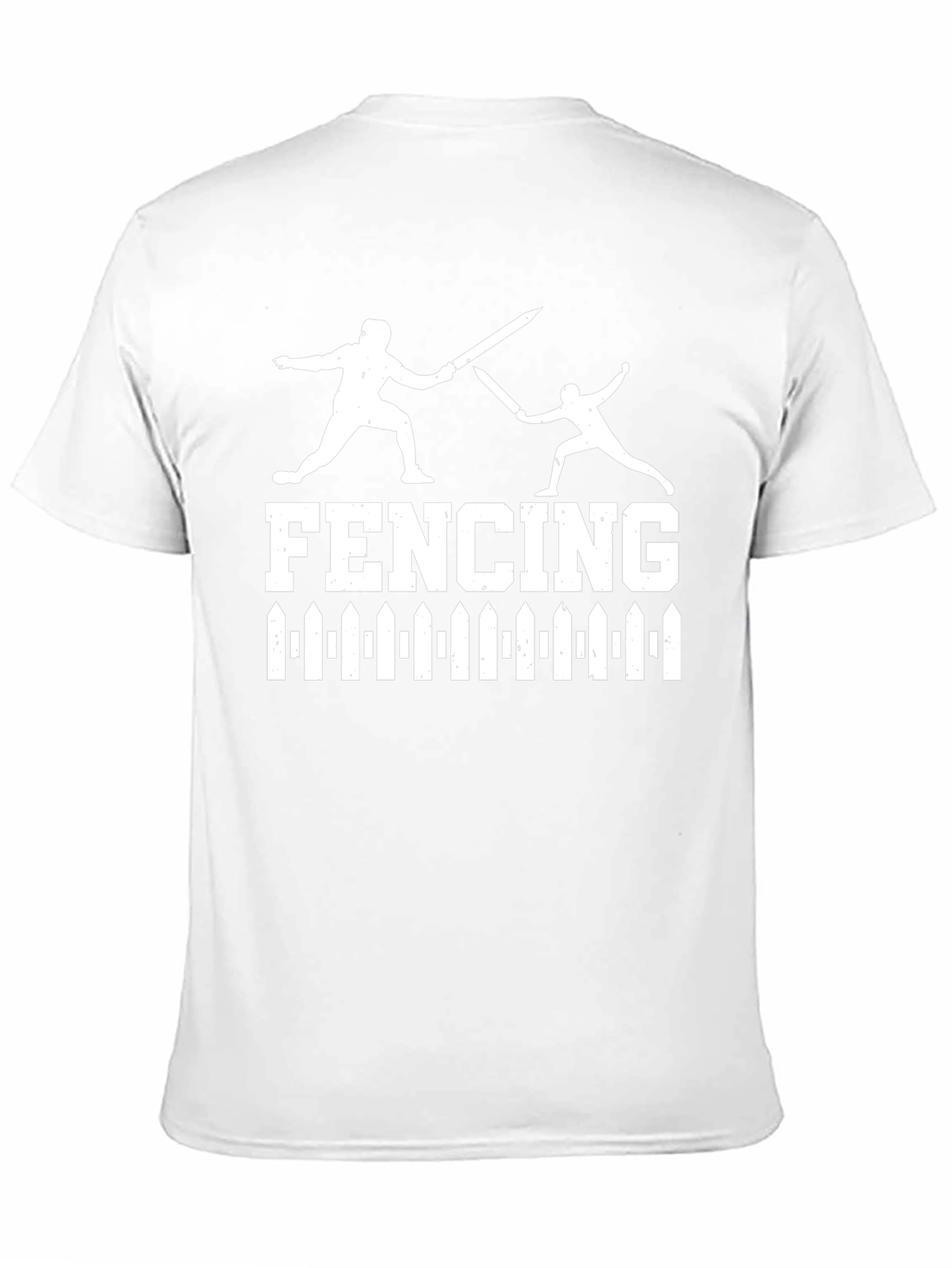 Fencing Graphic Tee - Black Cotton Fencing Design T-Shirt