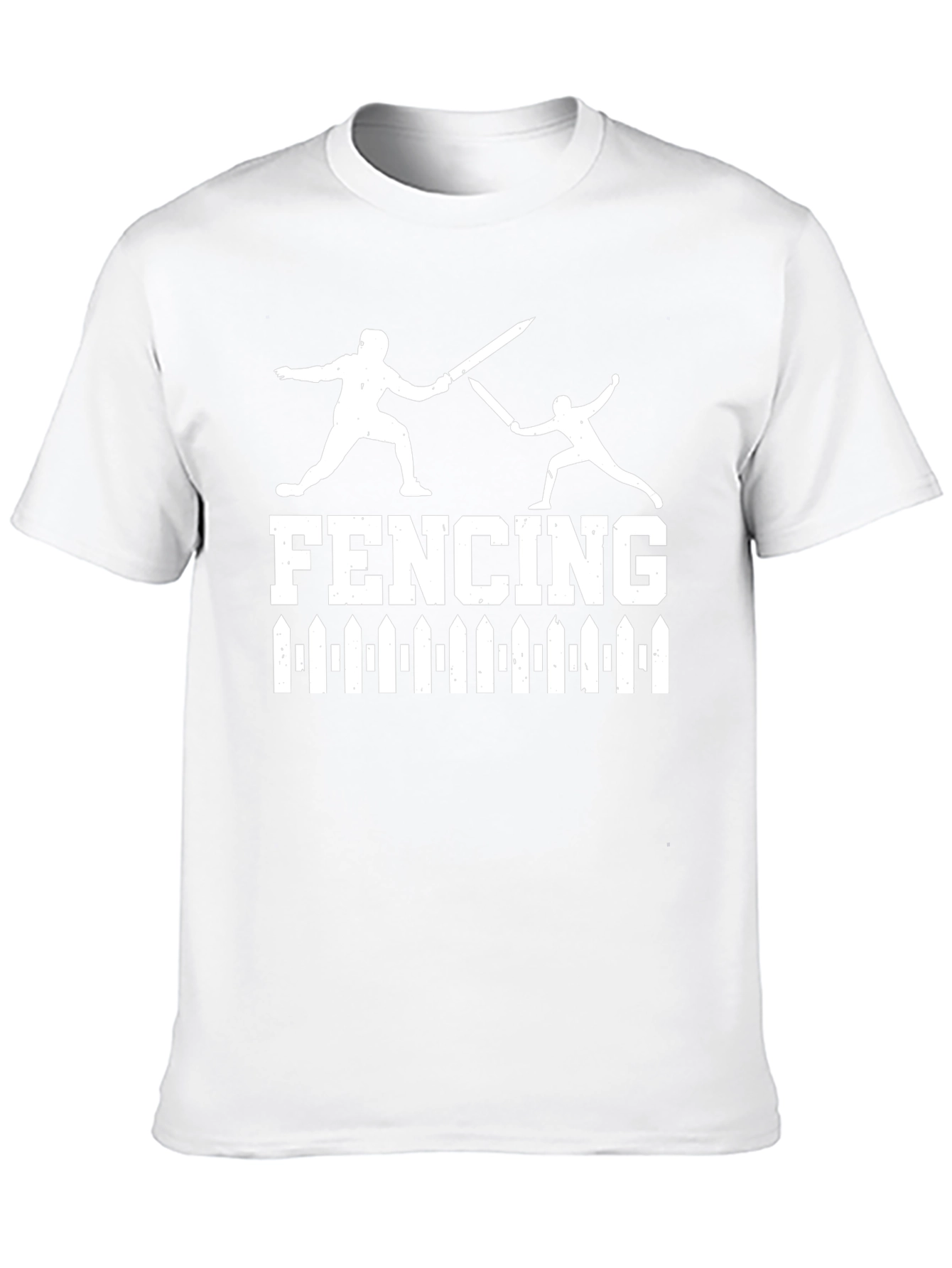 Fencing Graphic Tee - Black Cotton Fencing Design T-Shirt