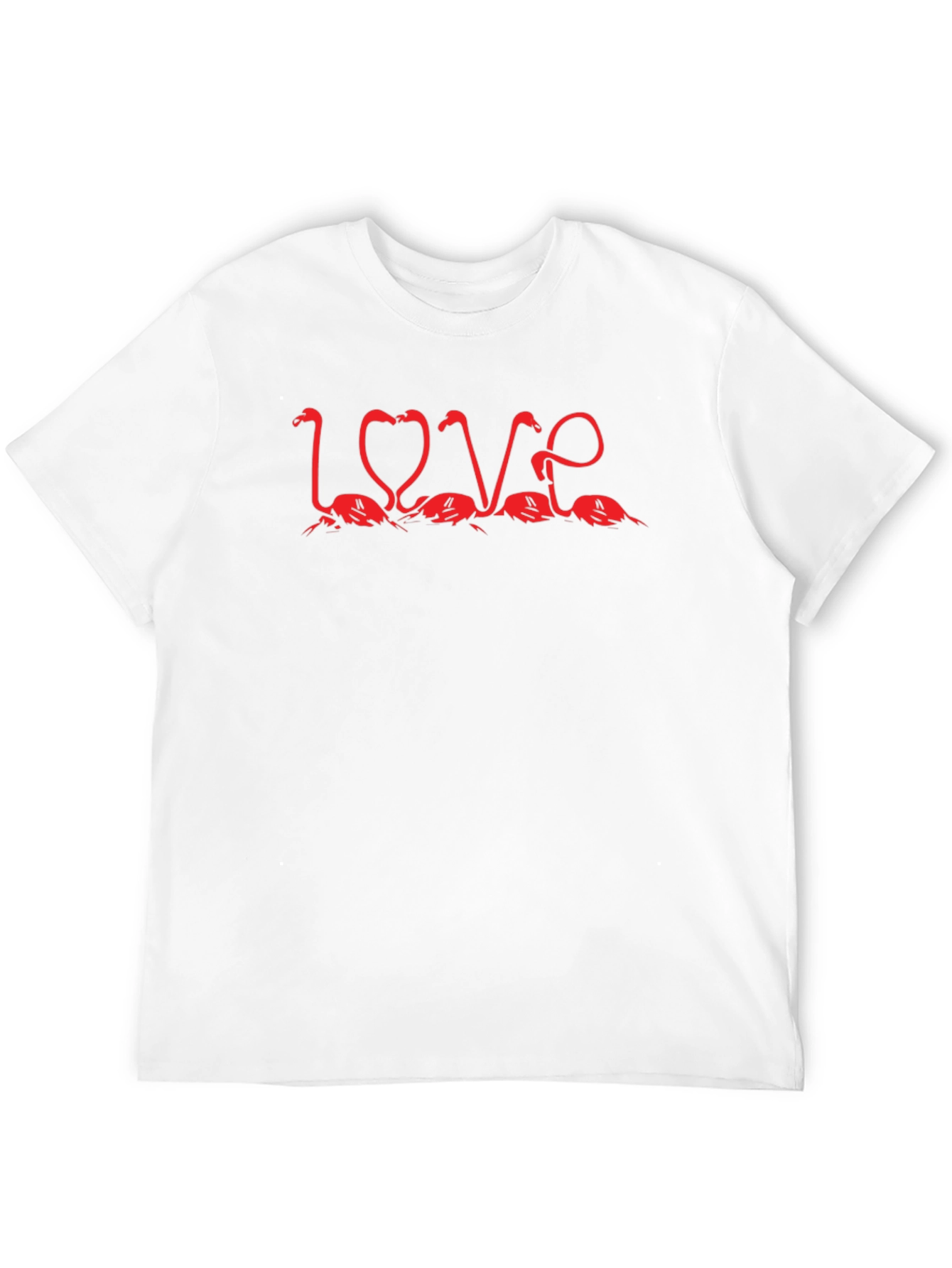 Flamingo LOVE Graphic Tee - Black T-Shirt