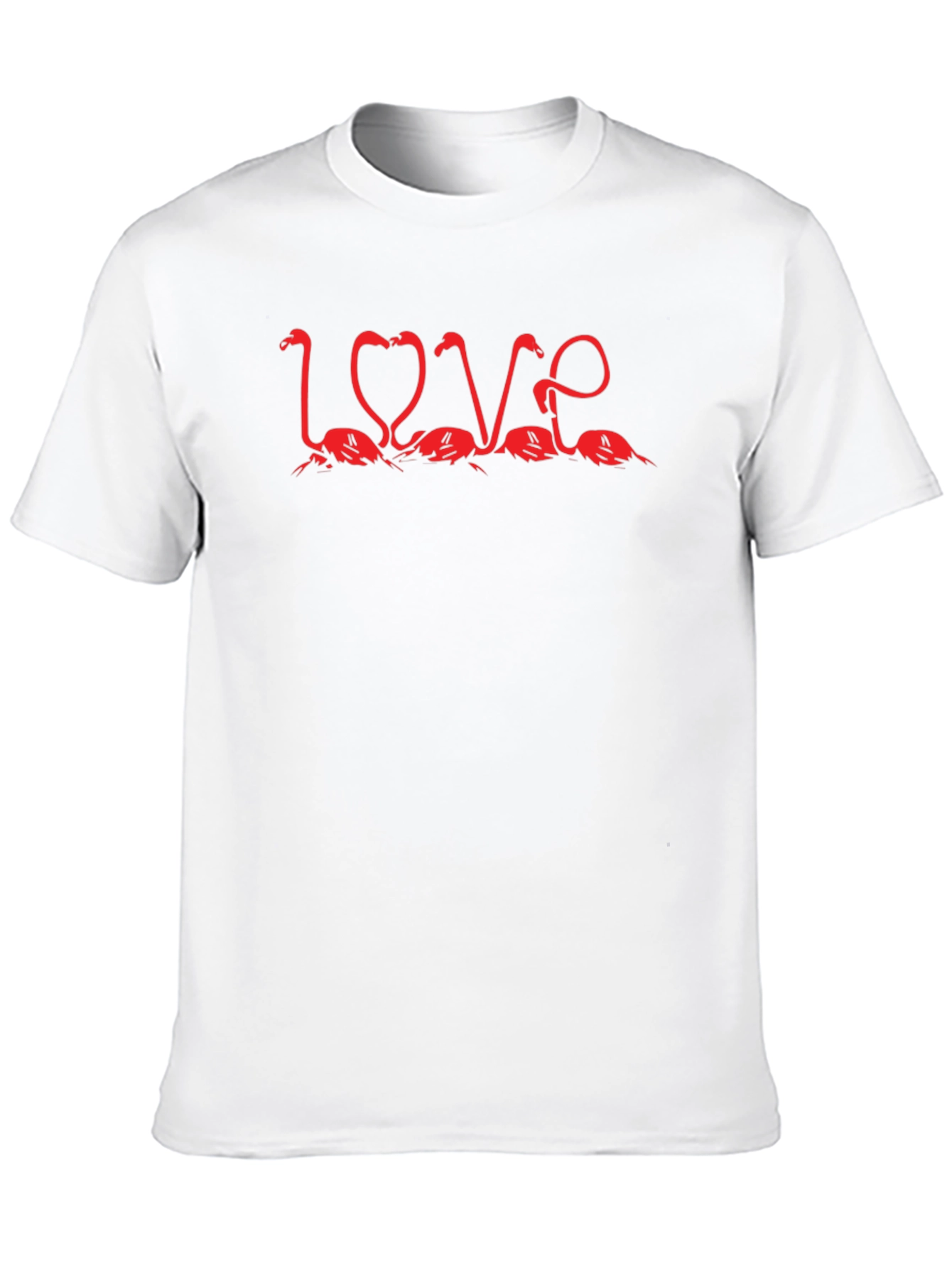Flamingo LOVE Graphic Tee - Black T-Shirt