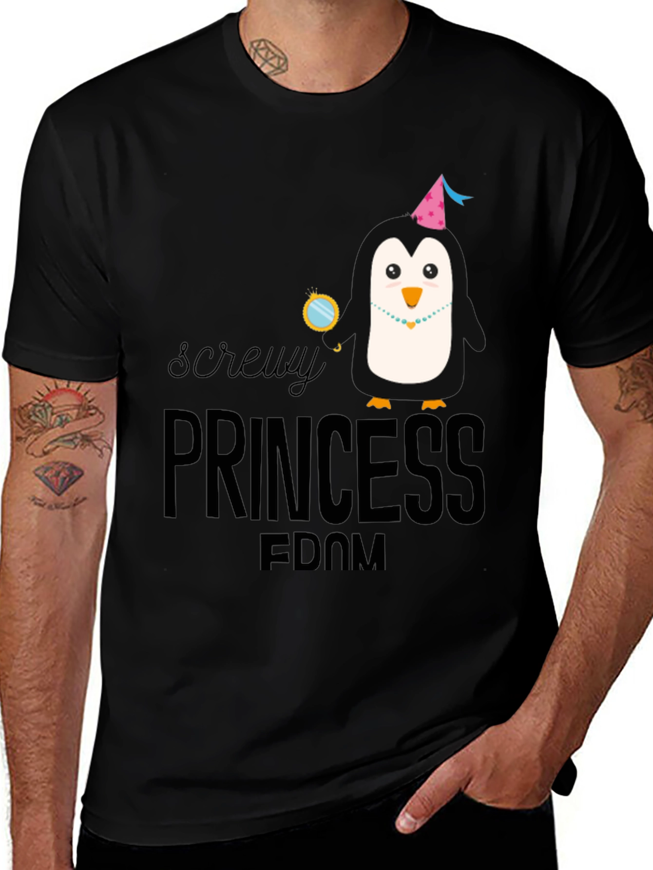 Screw Princessdom Black T-Shirt