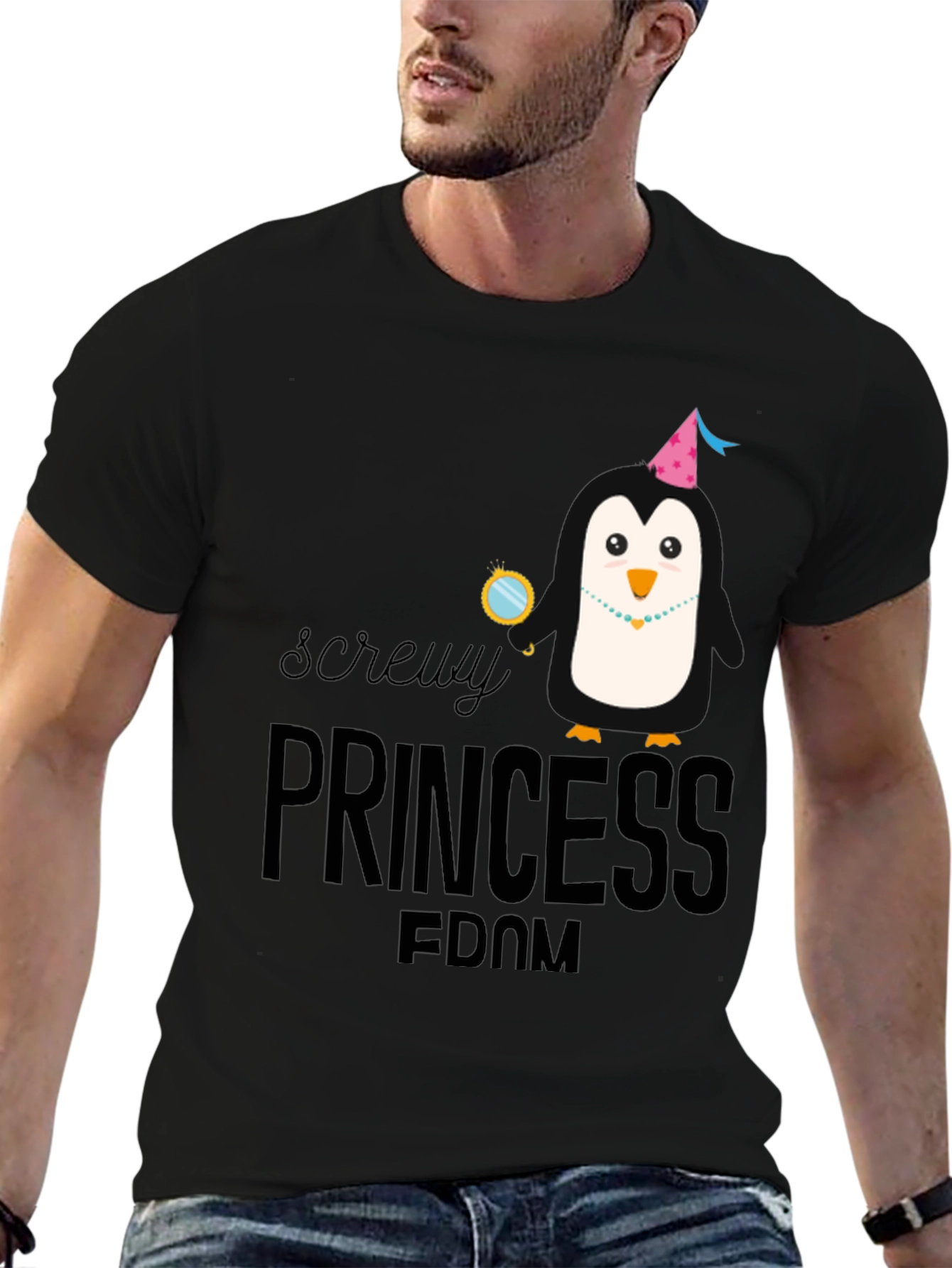 Screw Princessdom Black T-Shirt