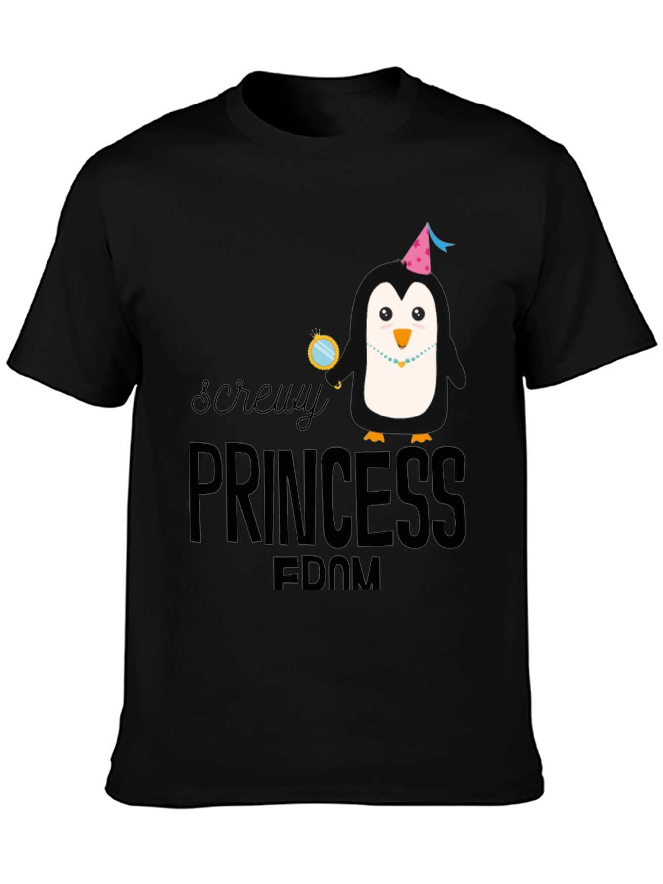 Screw Princessdom Black T-Shirt