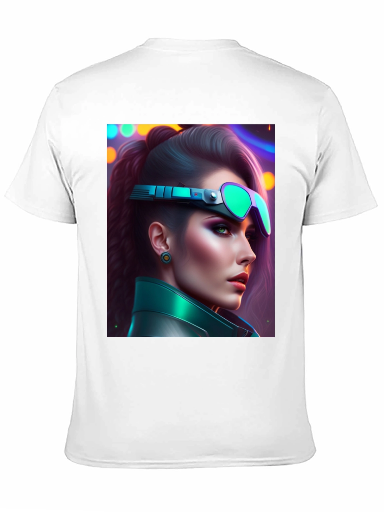 Cyberpunk Woman T-Shirt Futuristic Graphic Tee