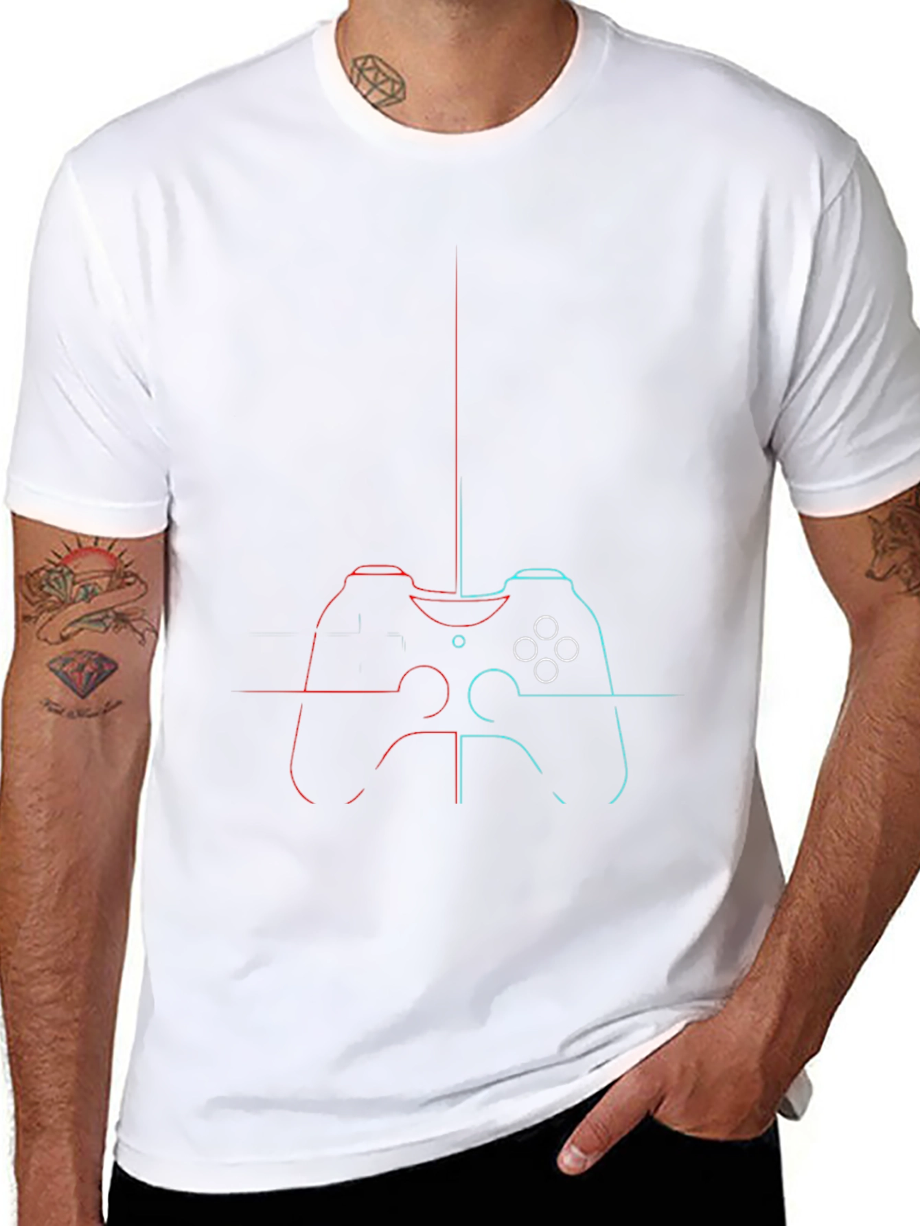 Retro Gamer T-Shirt - Neon Controller Design