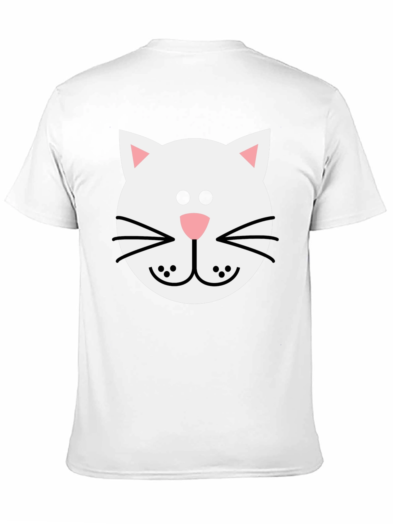 Cute Cat Face Graphic Tee - Unisex Black T-Shirt