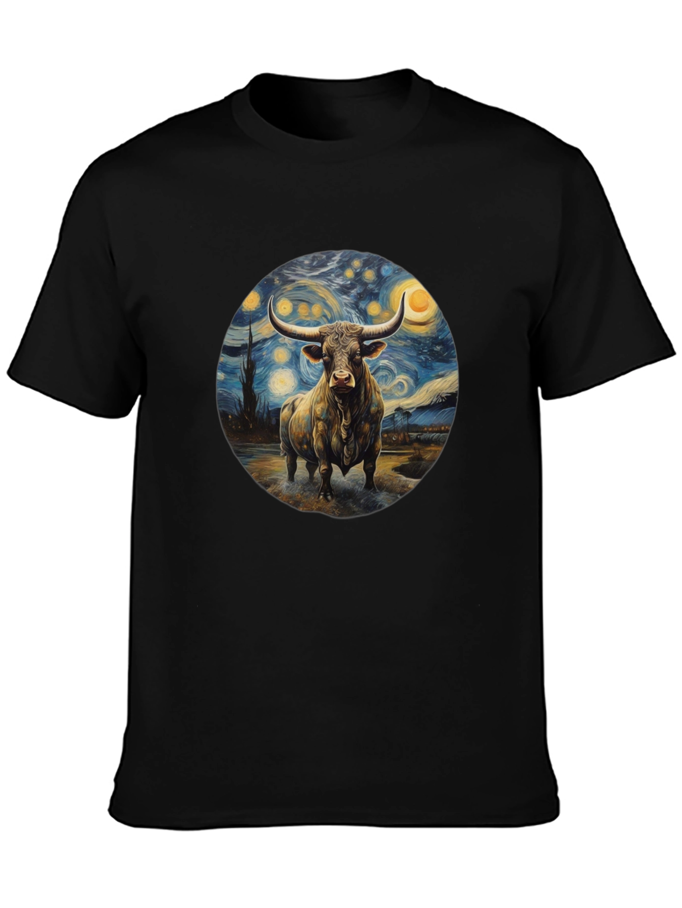 Starry Bull T-Shirt: Unique Art Tee