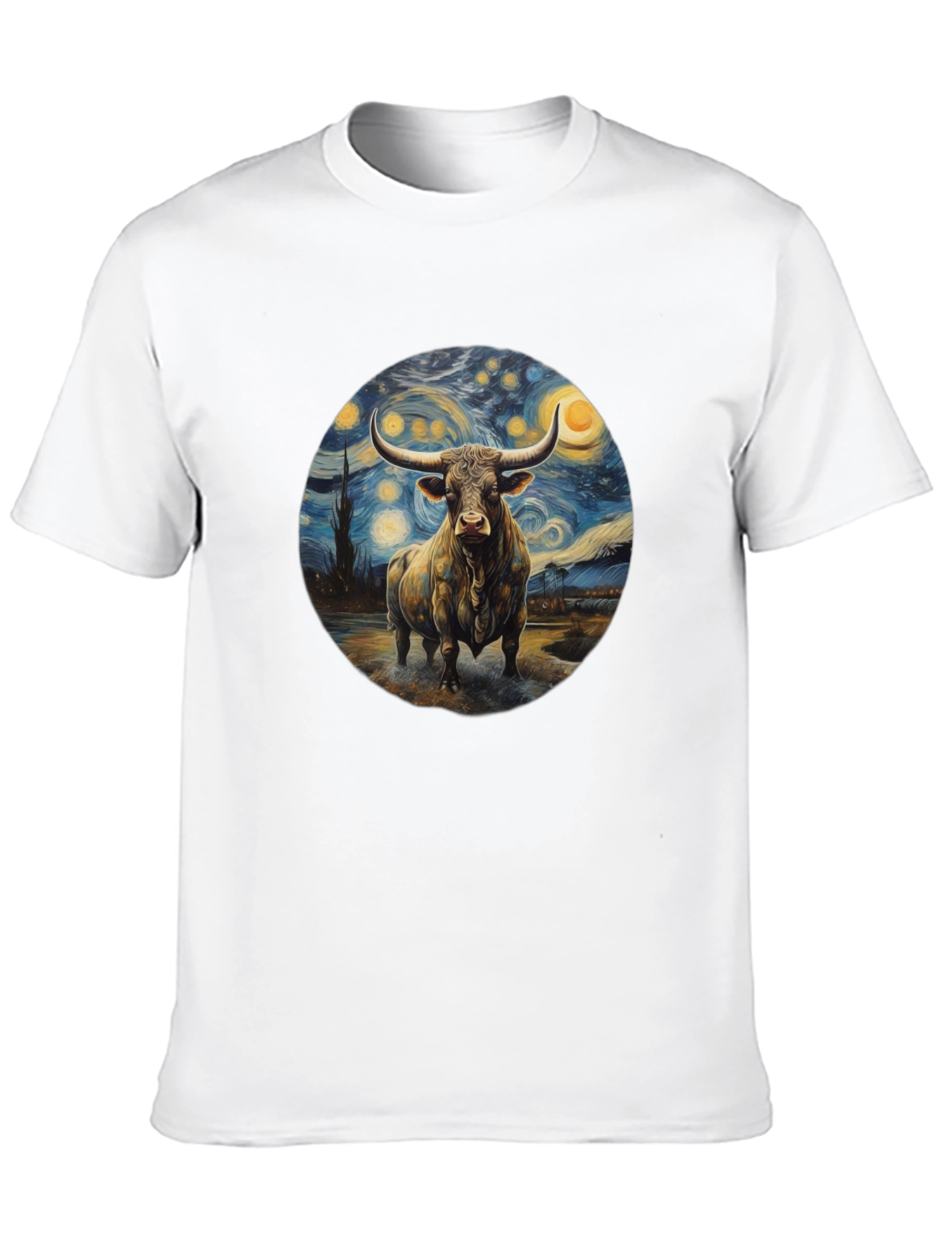 Starry Bull T-Shirt: Unique Art Tee