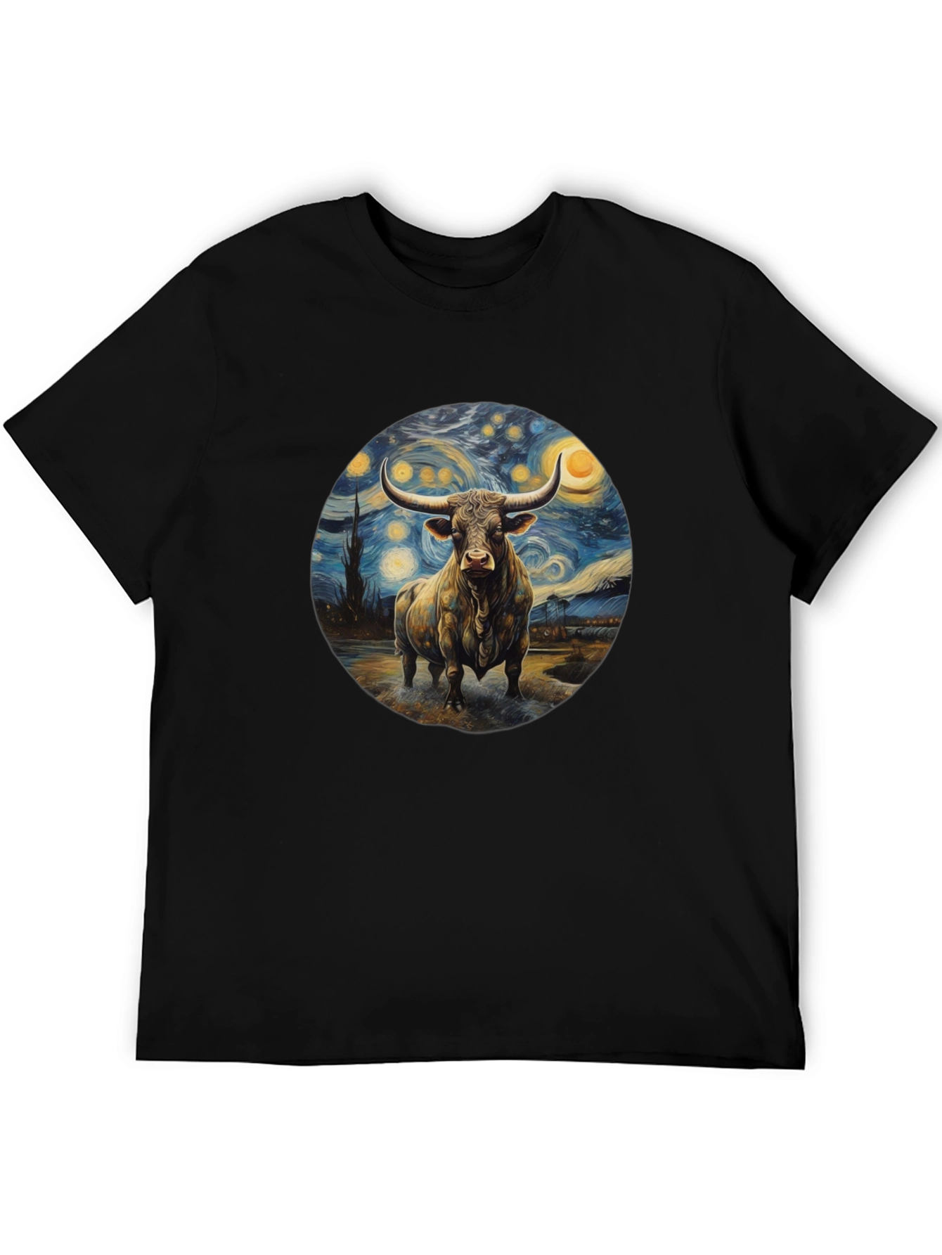Starry Bull T-Shirt: Unique Art Tee