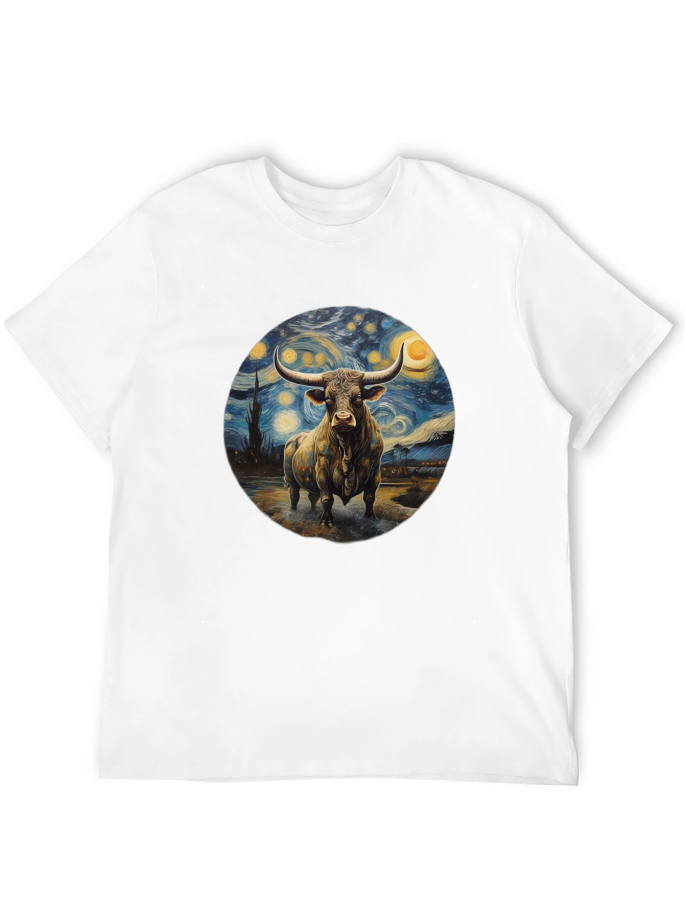 Starry Bull T-Shirt: Unique Art Tee