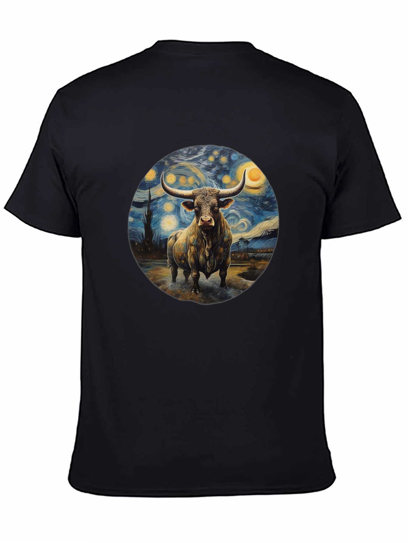 Starry Bull T-Shirt: Unique Art Tee