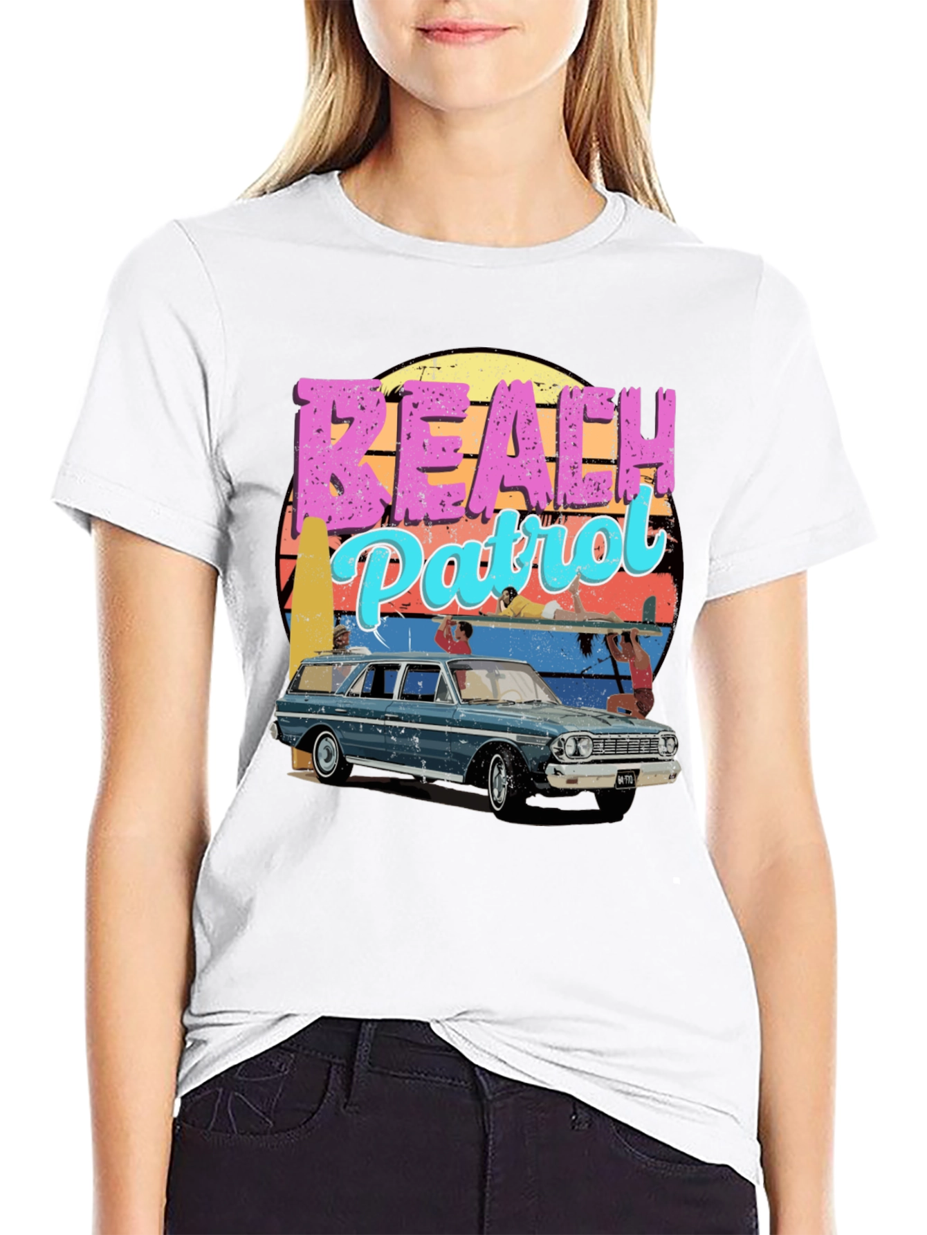 Retro Beach Patrol Graphic Tee