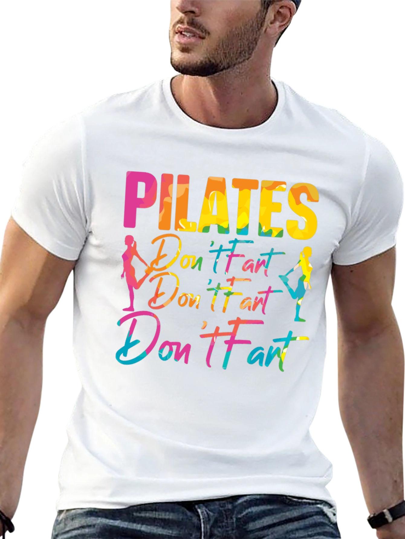Pilates Dont Fart Funny Graphic Tee