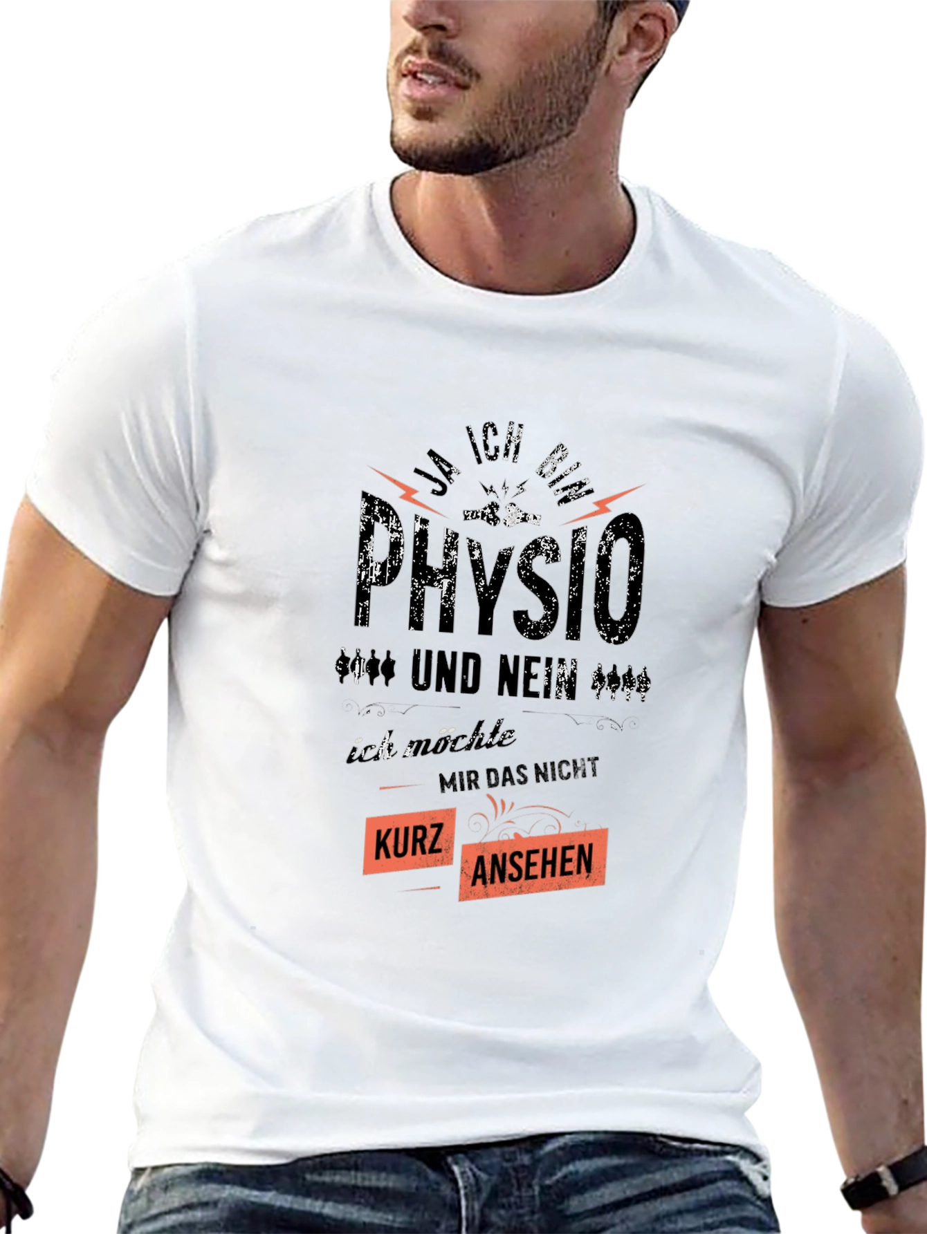 Funny Physio T-Shirt - Kurz Ansehen Design