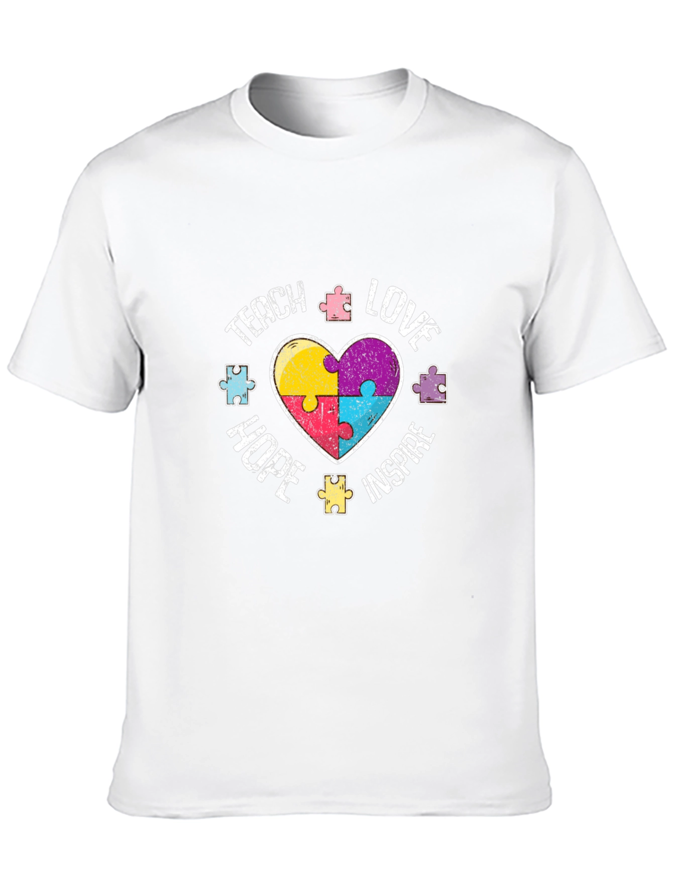 Teach Love Hope Inspire Autism Awareness T-Shirt