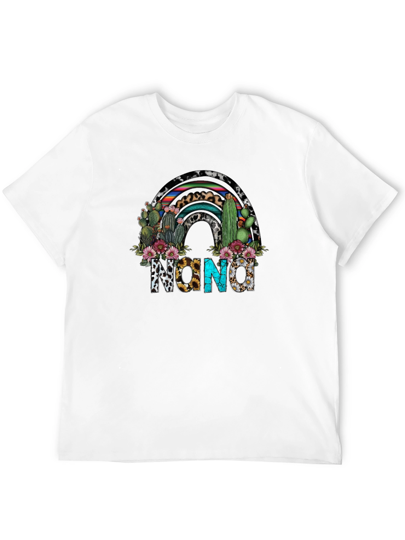 Nana Western Cactus Rainbow T-Shirt