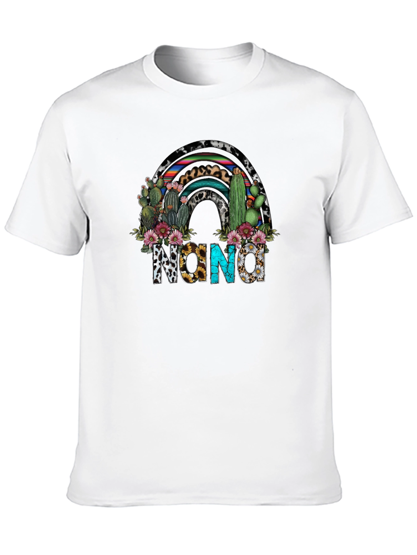 Nana Western Cactus Rainbow T-Shirt