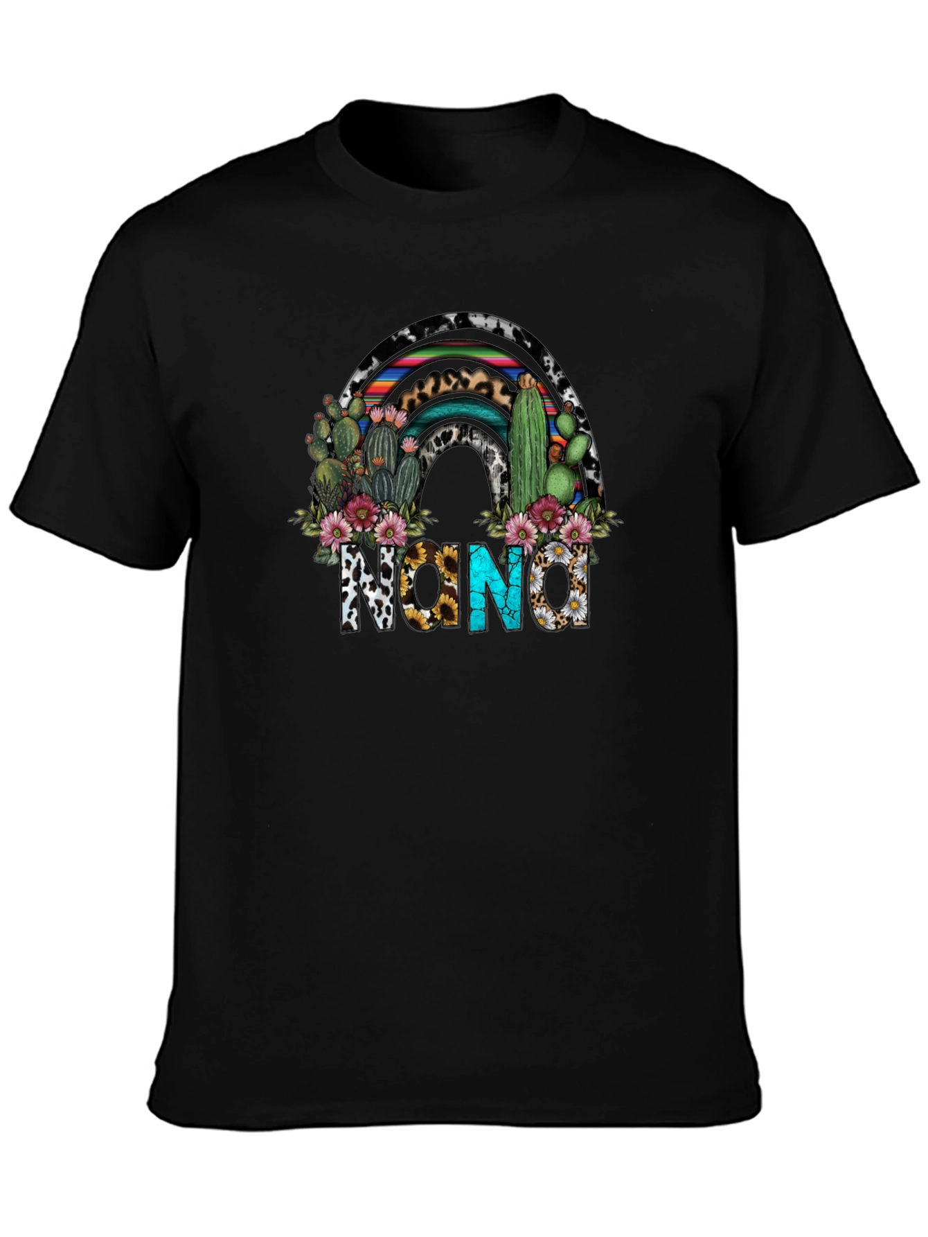 Nana Western Cactus Rainbow T-Shirt