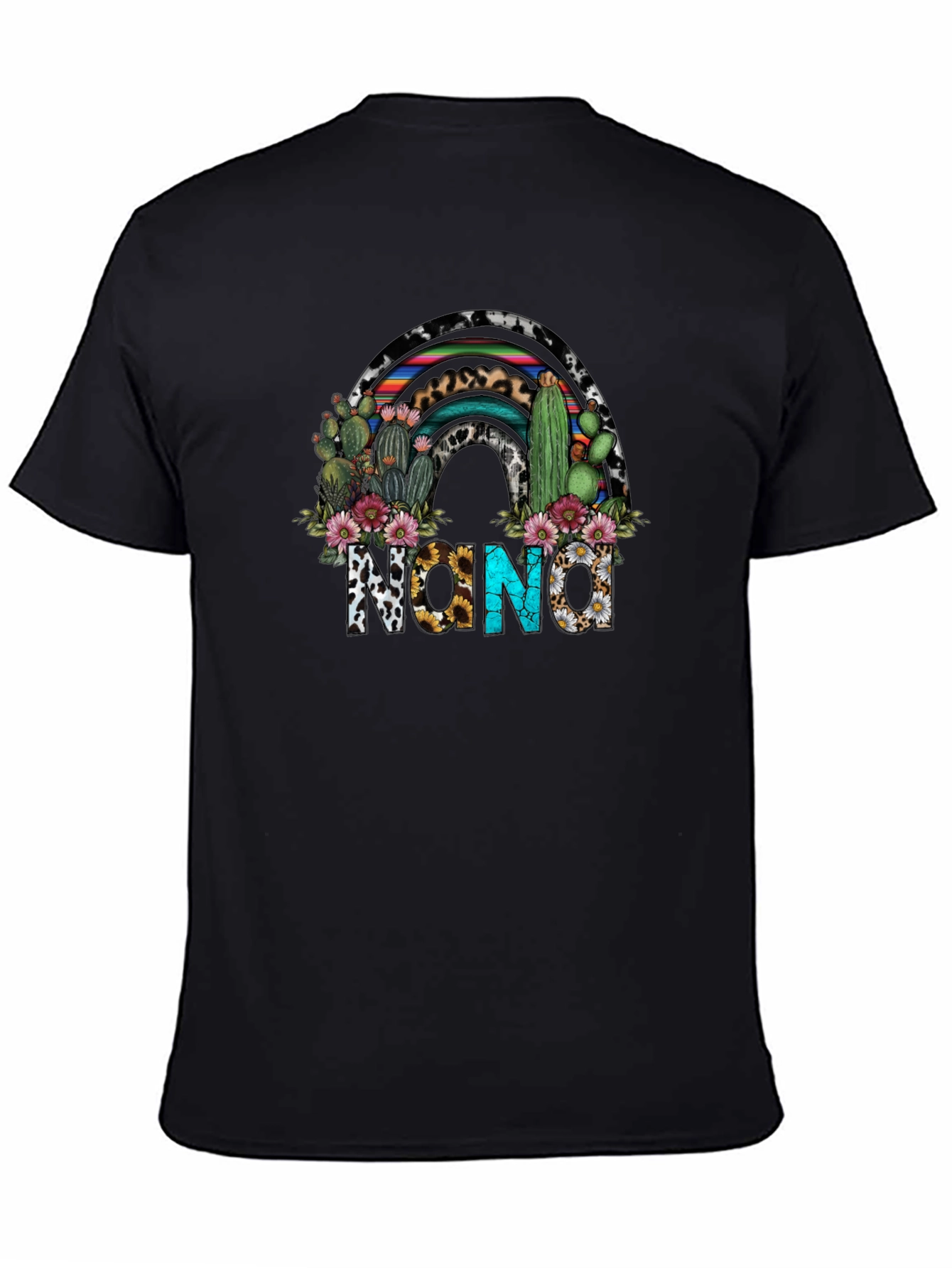 Nana Western Cactus Rainbow T-Shirt