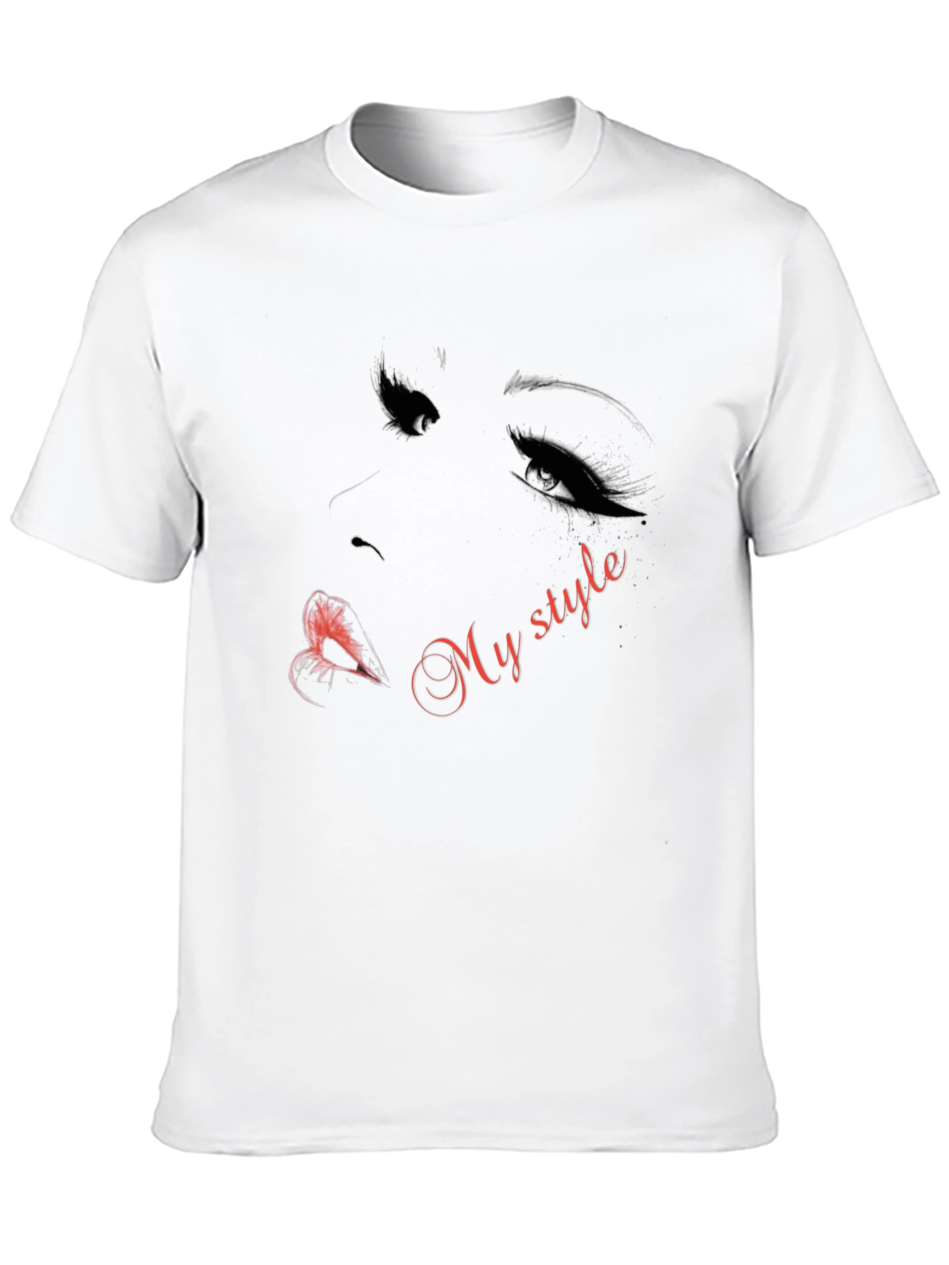 Stylish My Style Graphic Print Black T-Shirt